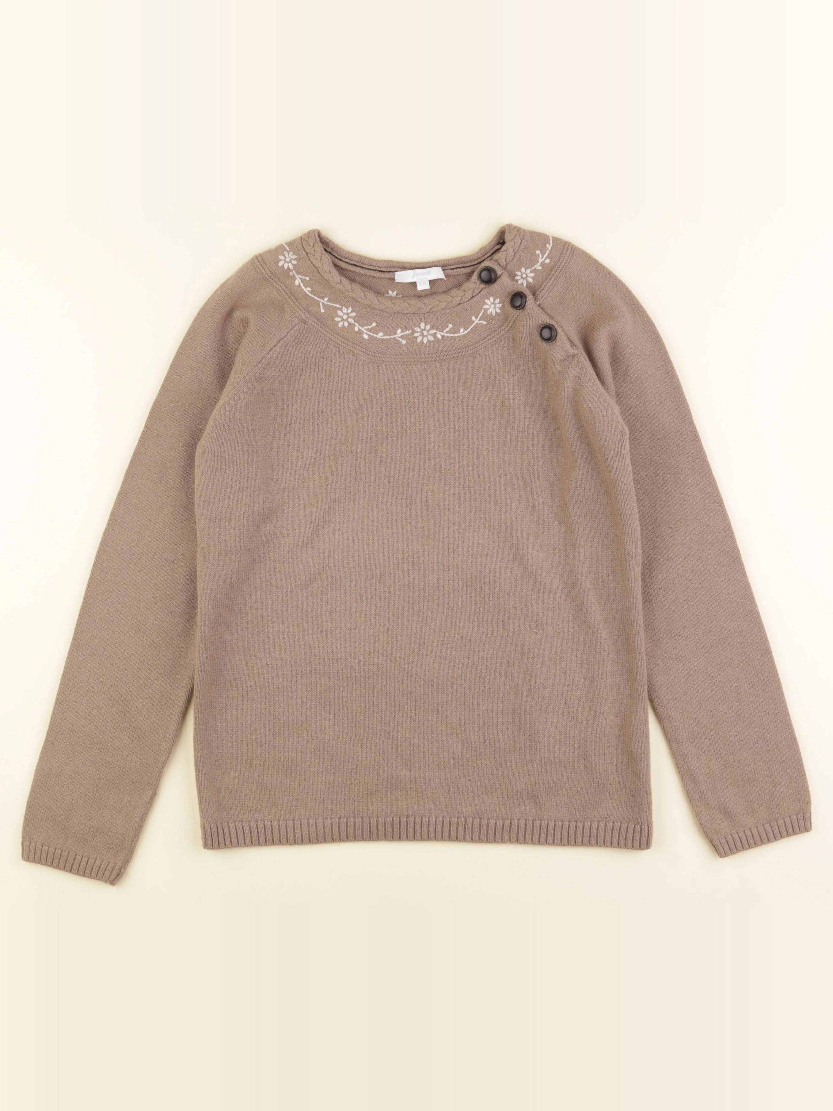 Jacadi - pull marron - 12 ans