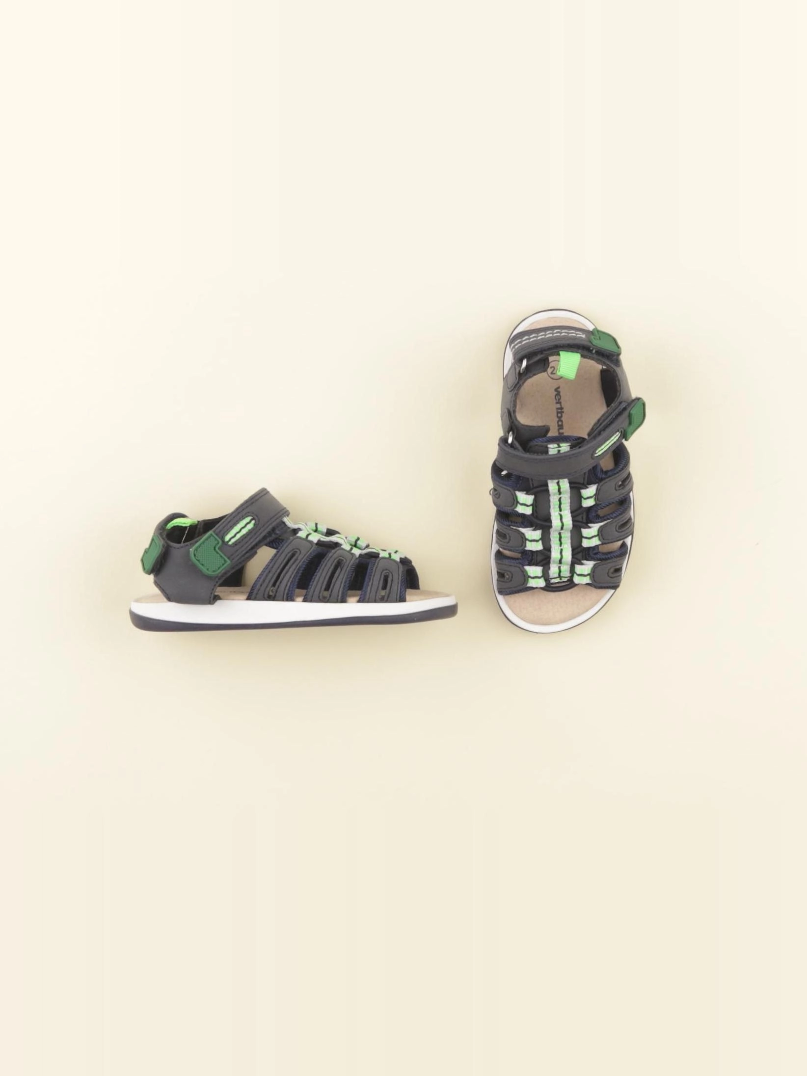 Vertbaudet - sandales bleu, vert - pointure 24