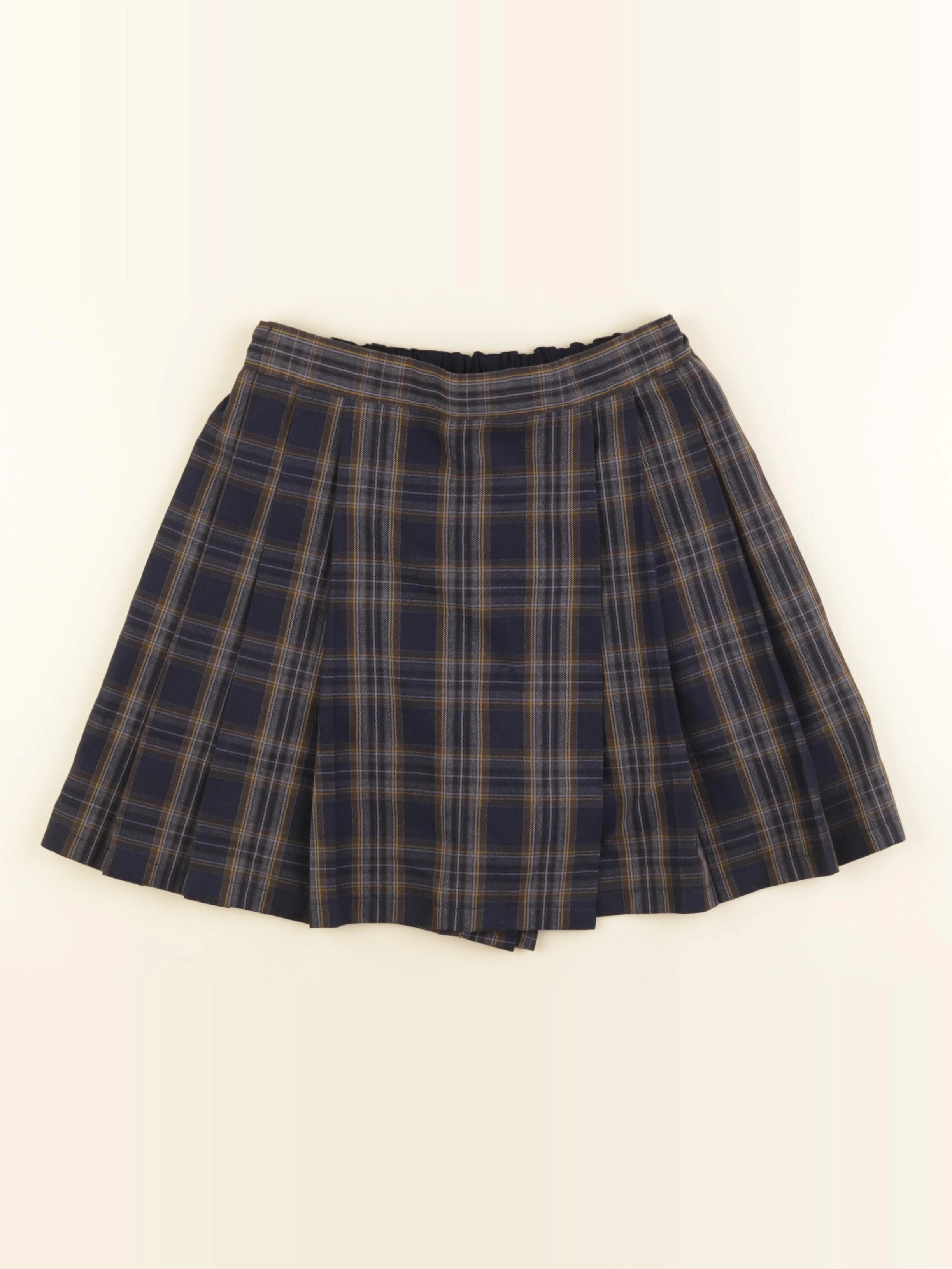 Uniqlo - jupe short bleu, gris - 11/12 ans