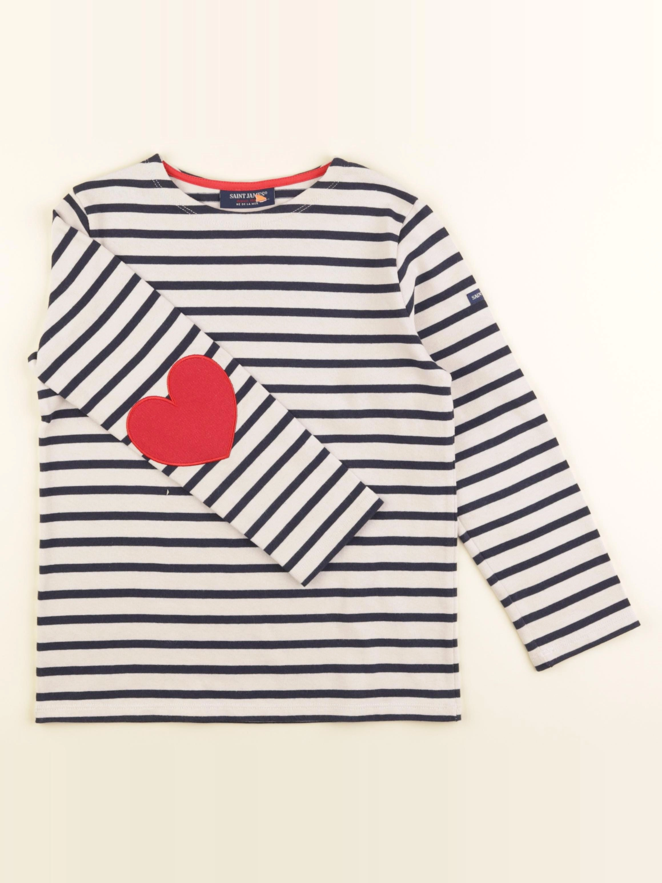 Saint James - tee-shirt beige, bleu - 10 ans