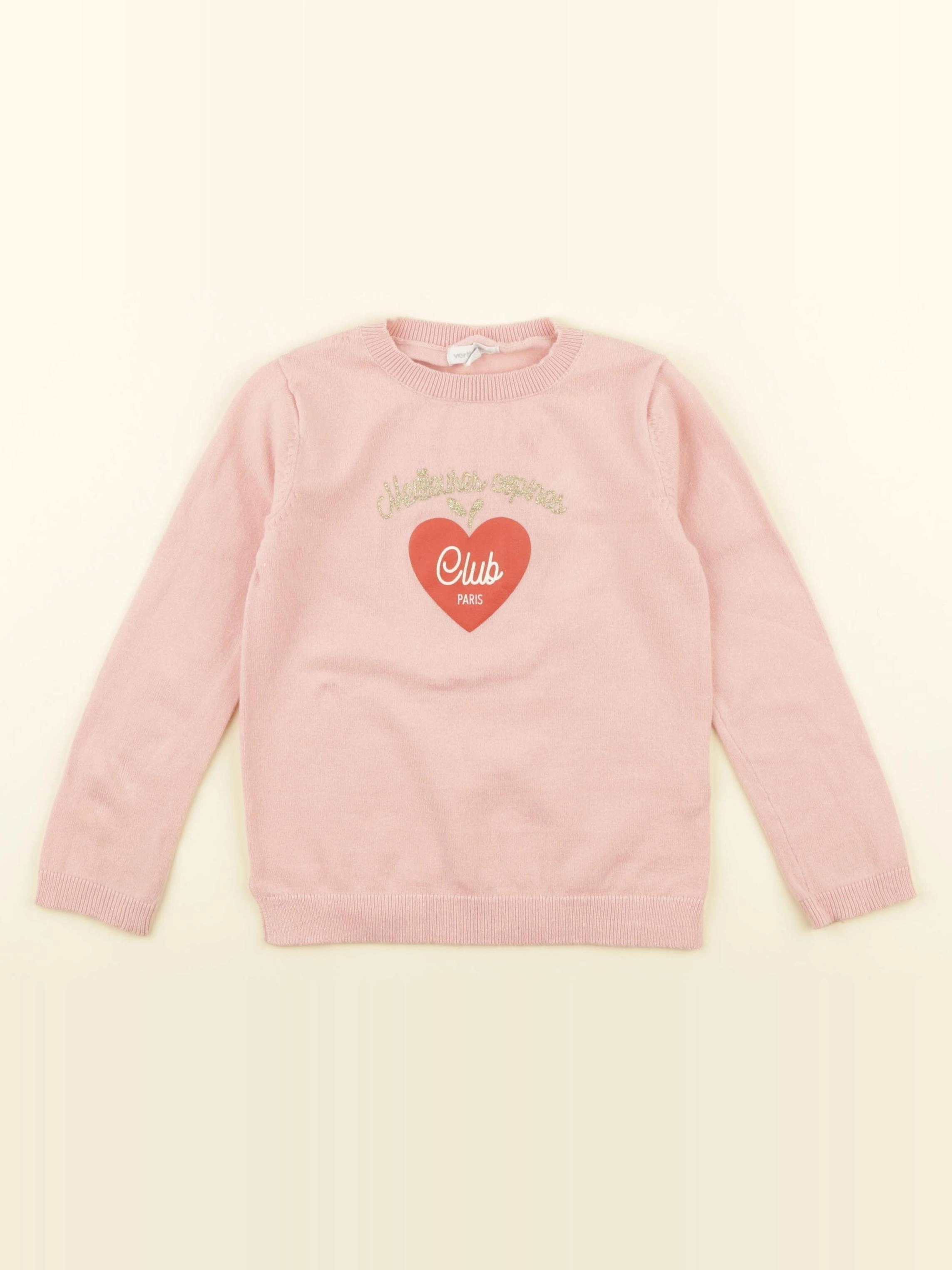 Vertbaudet - pull rose - 4 ans
