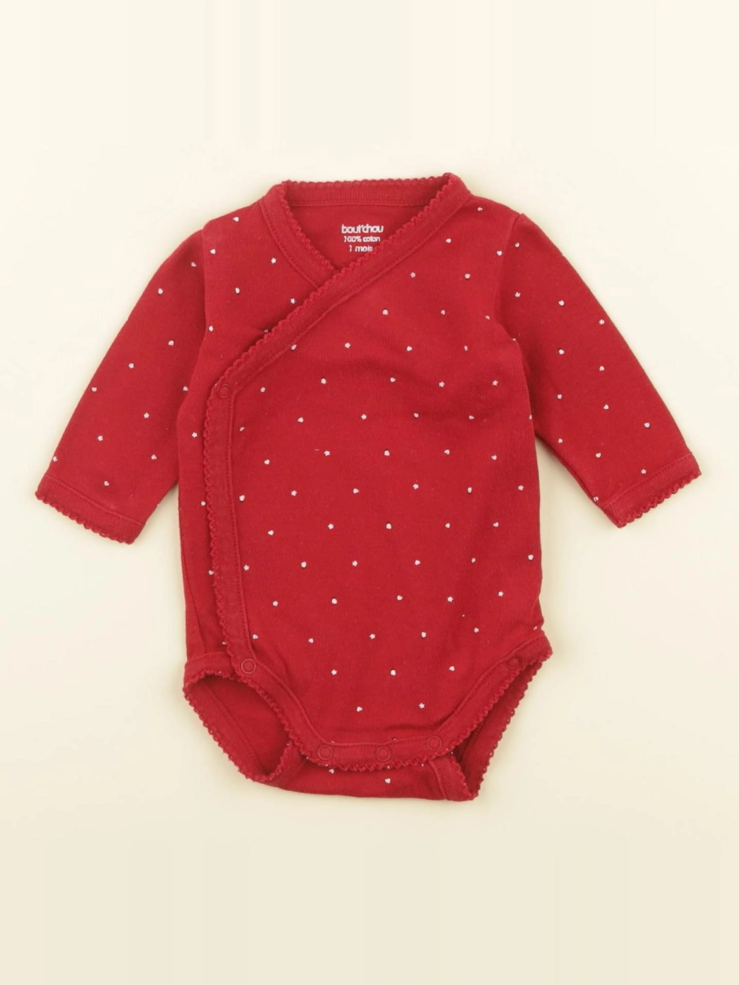 Boutchou - body rouge - 1 mois