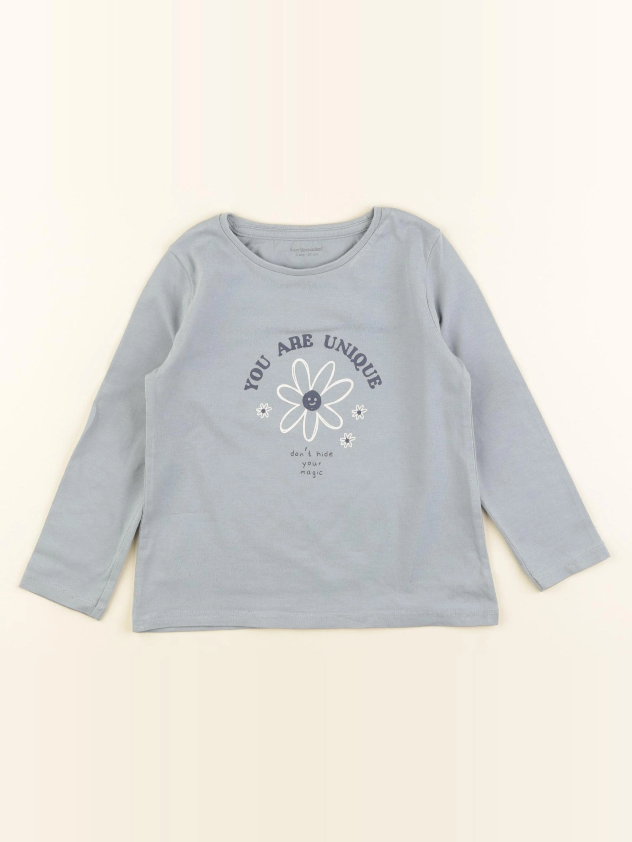 Vertbaudet - tee-shirt bleu - 3 ans