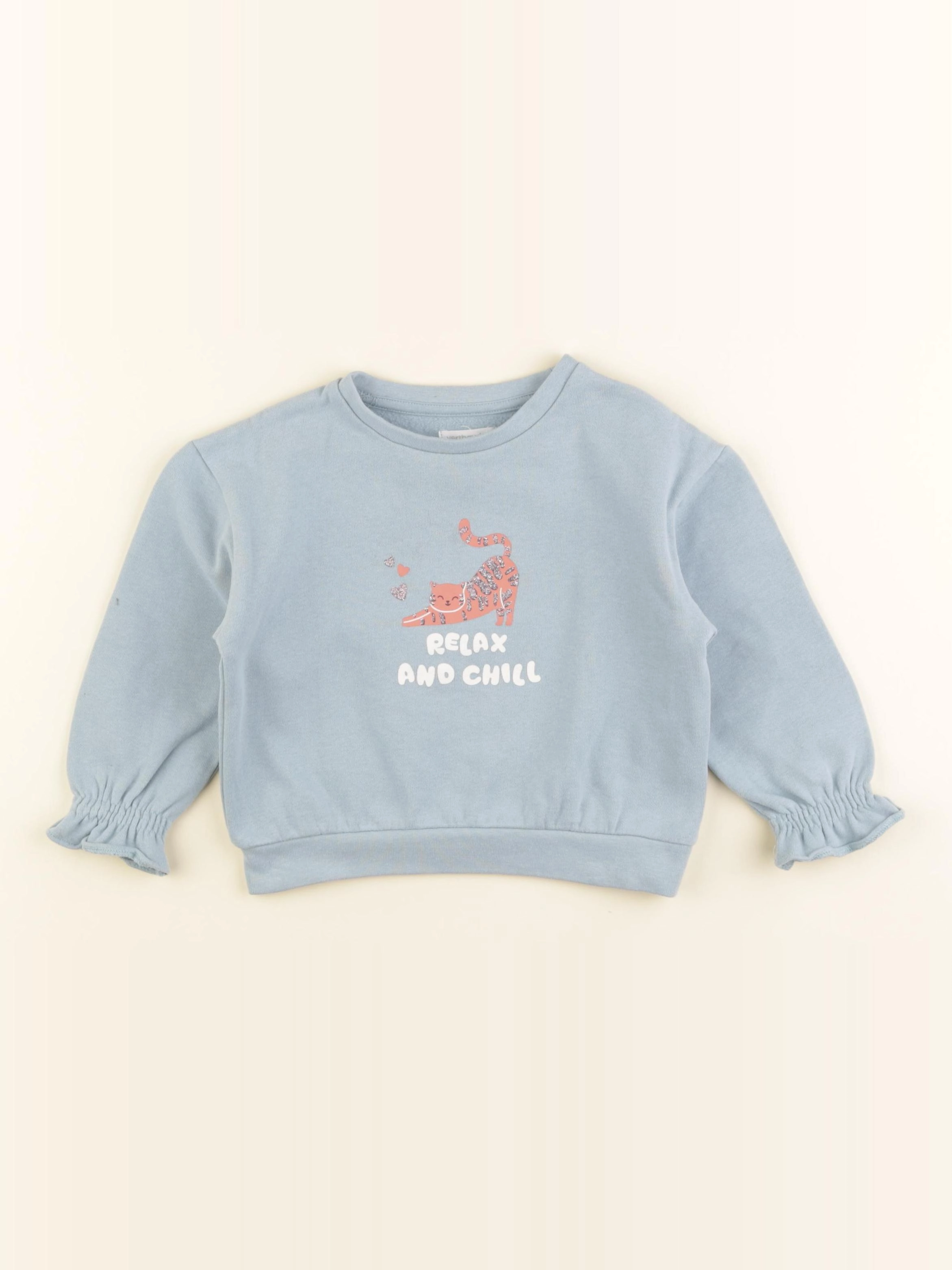 Vertbaudet - sweat bleu - 3 ans