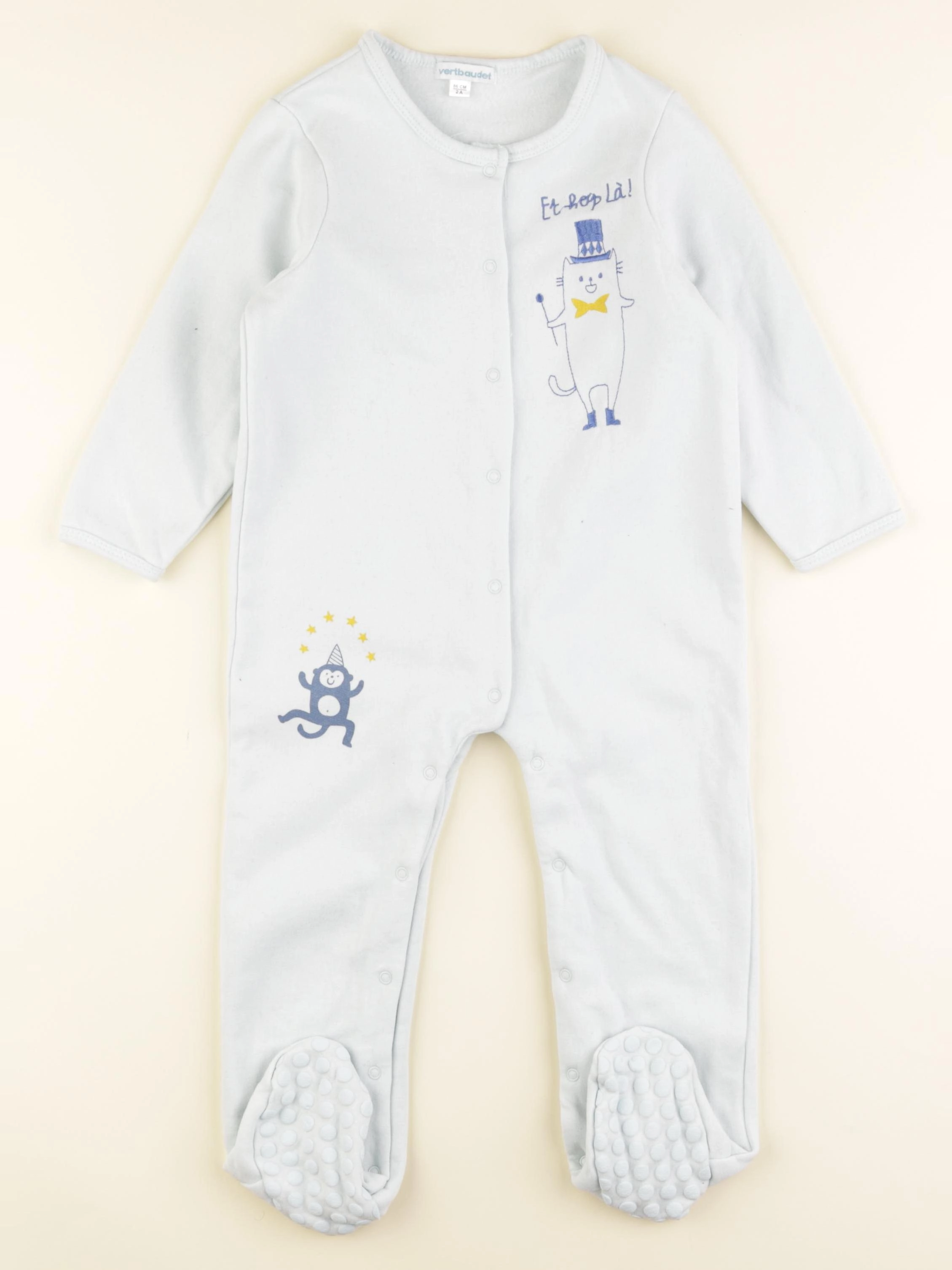 Vertbaudet - pyjama coton bleu - 2 ans