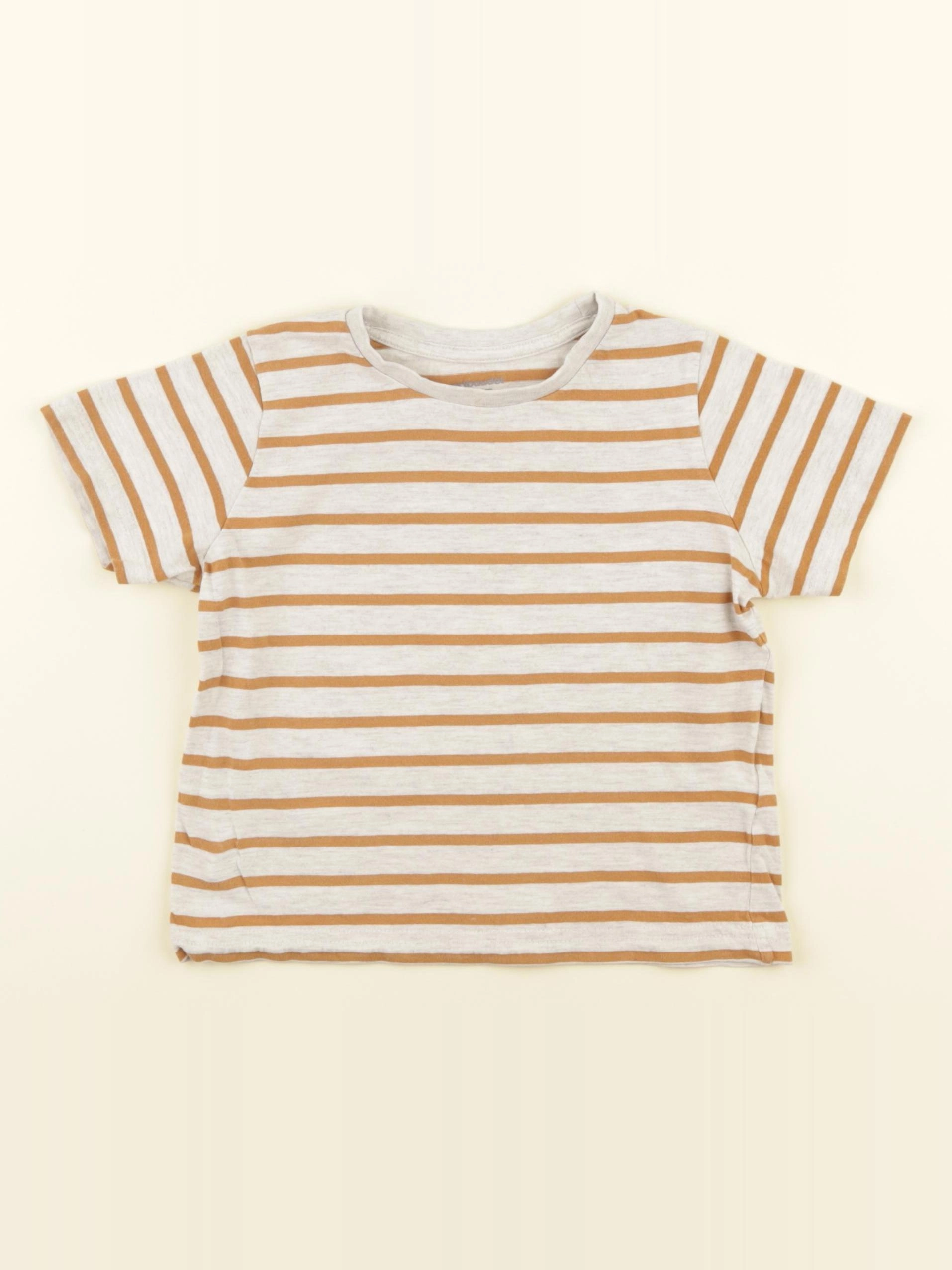 Vertbaudet - tee-shirt gris, marron - 3 ans