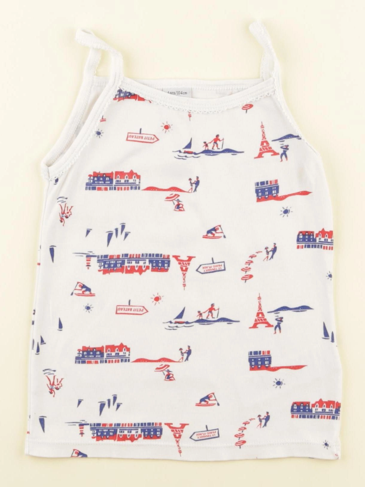 Petit Bateau - maillot de corps blanc - 4 ans