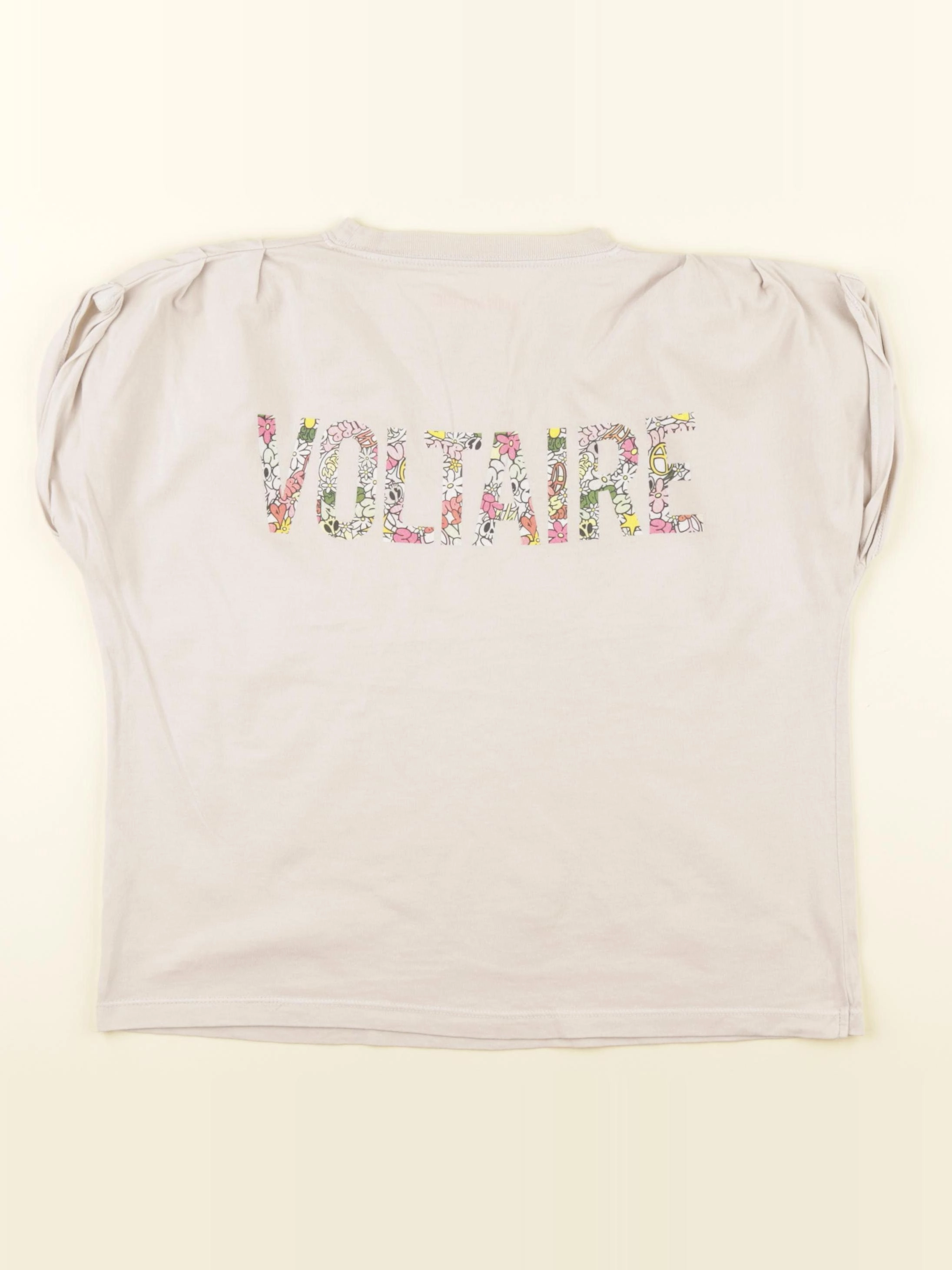 Zadig & Voltaire - tee-shirt beige - 10 ans