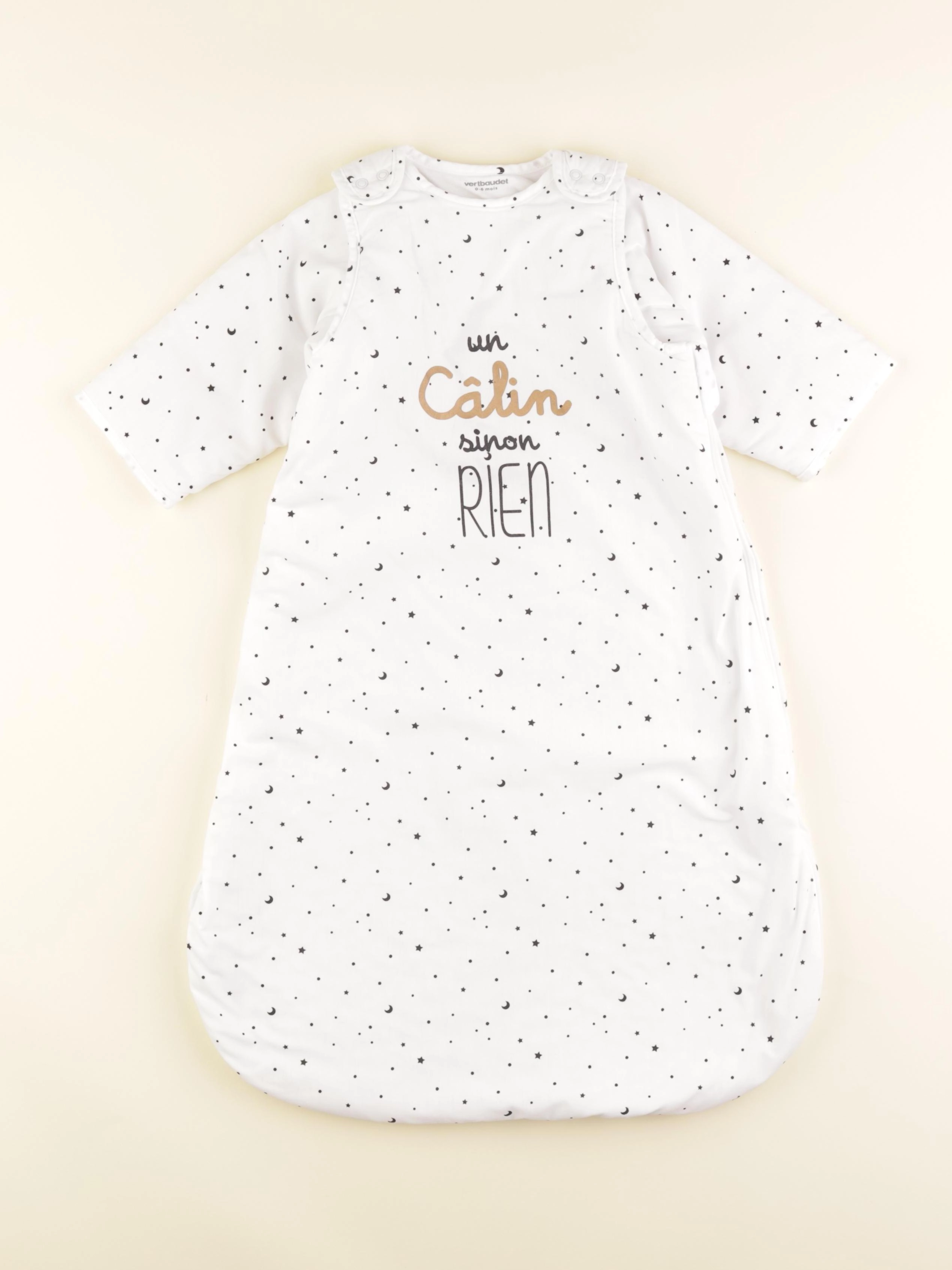 Vertbaudet - gigoteuse blanc - 0/6 mois