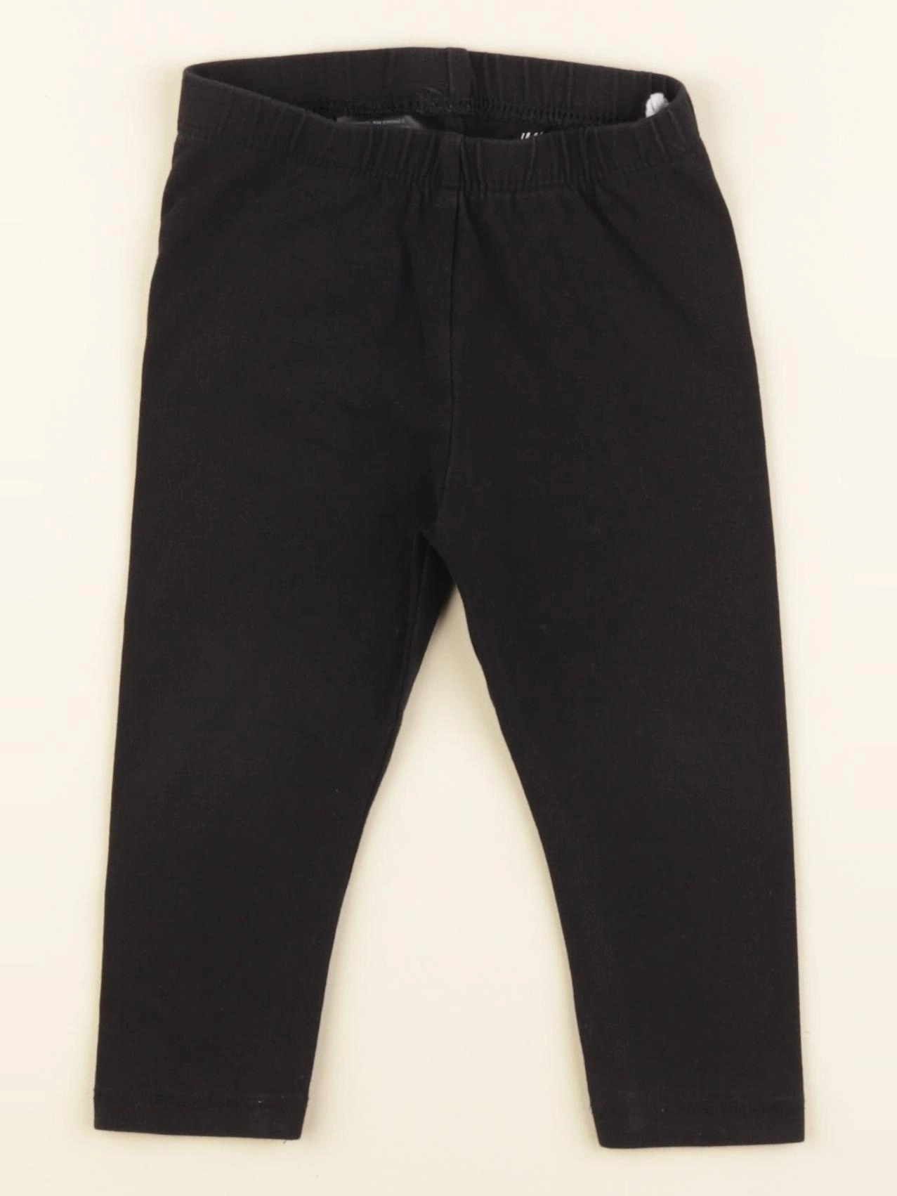 H&M - legging noir - 9/12 mois