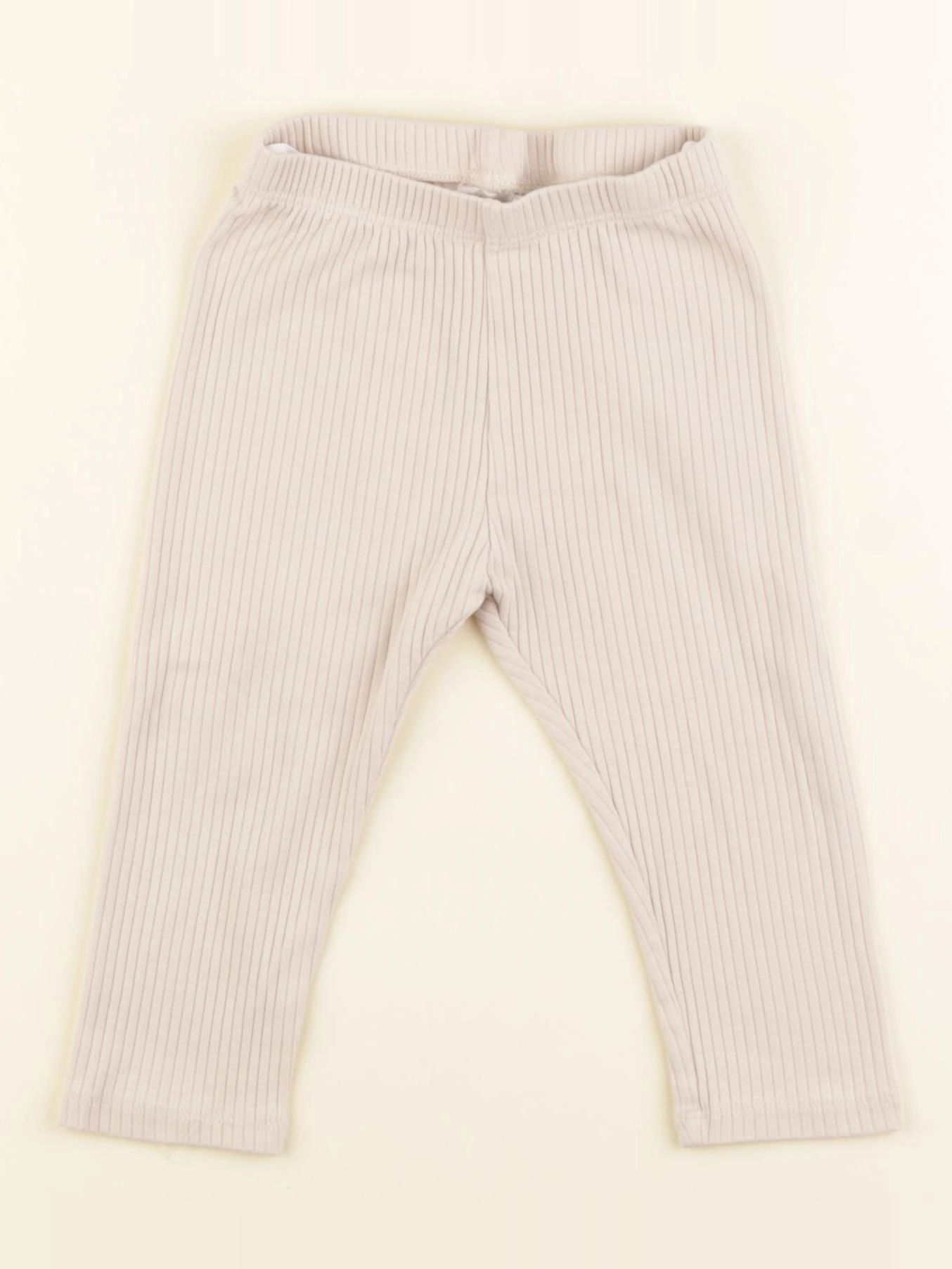 H&M - legging beige - 9/12 mois