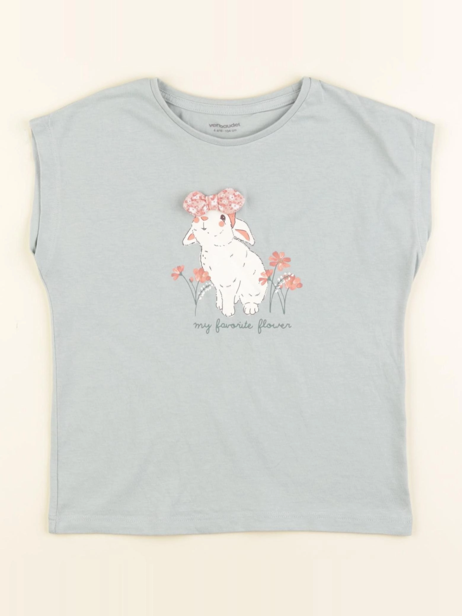 Vertbaudet - tee-shirt vert - 4 ans