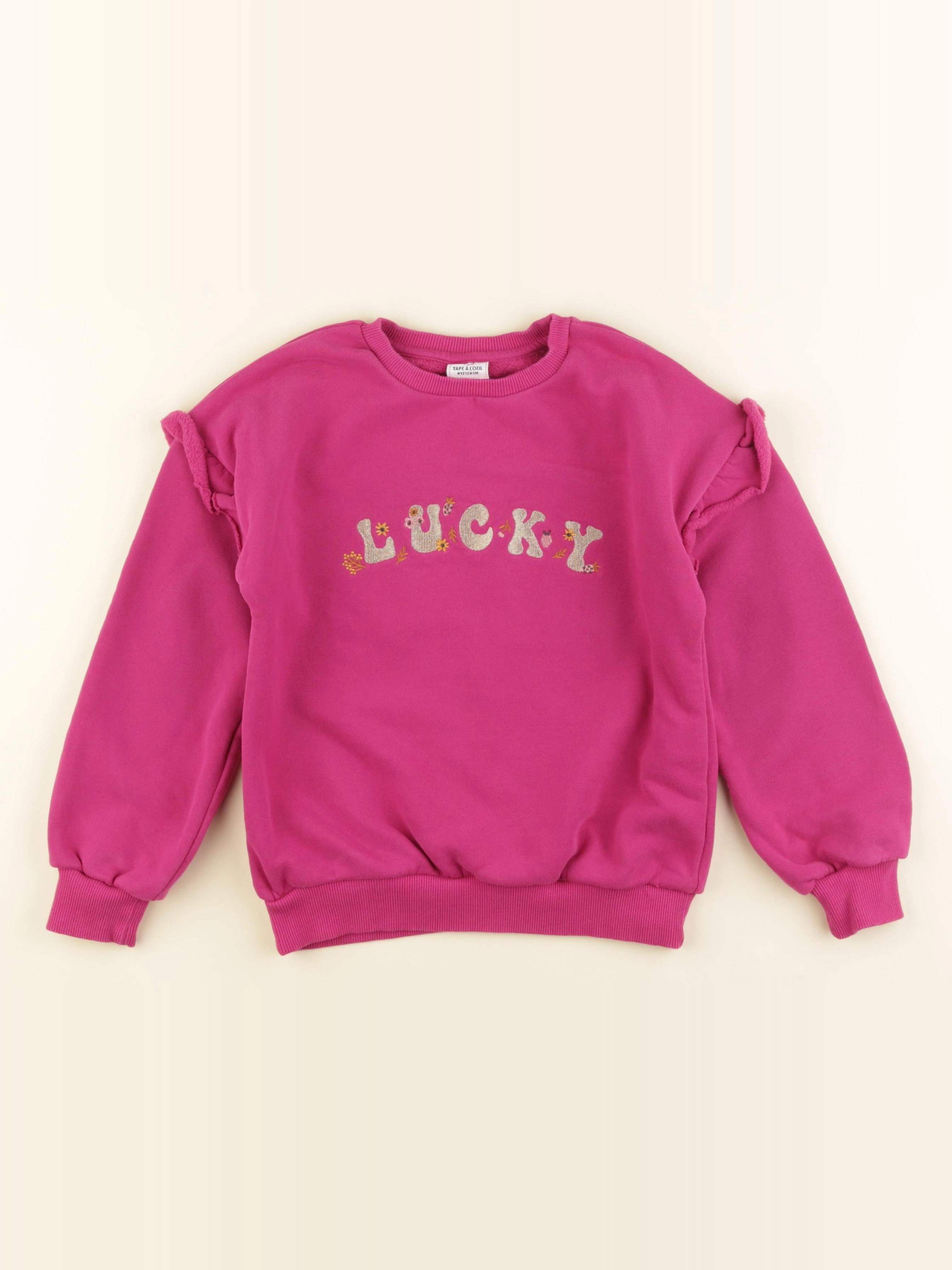 Tape à l'oeil - sweat rose - 8 ans