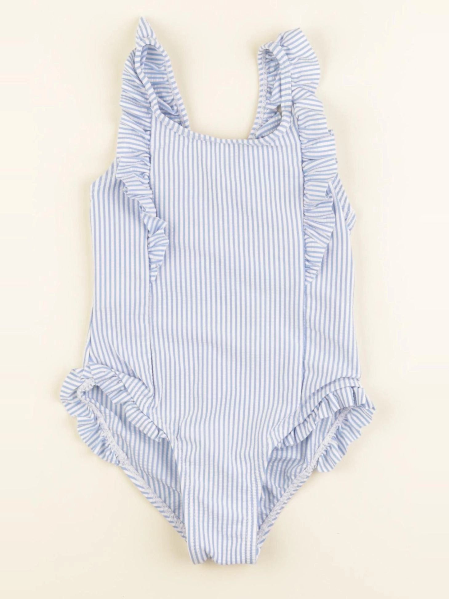 Vertbaudet - maillot de bain bleu, blanc - 4 ans