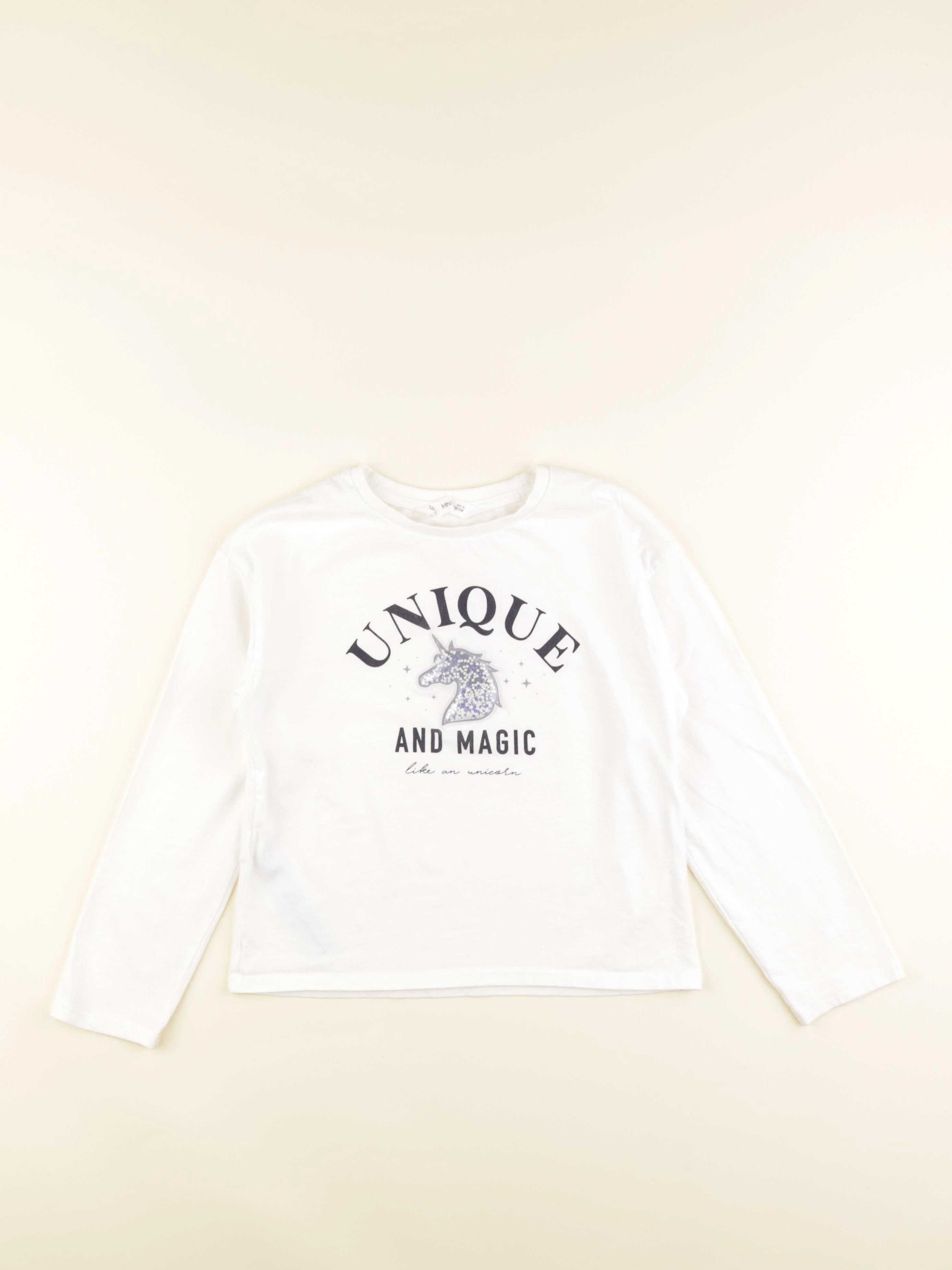 Mango - tee-shirt blanc - 7/8 ans