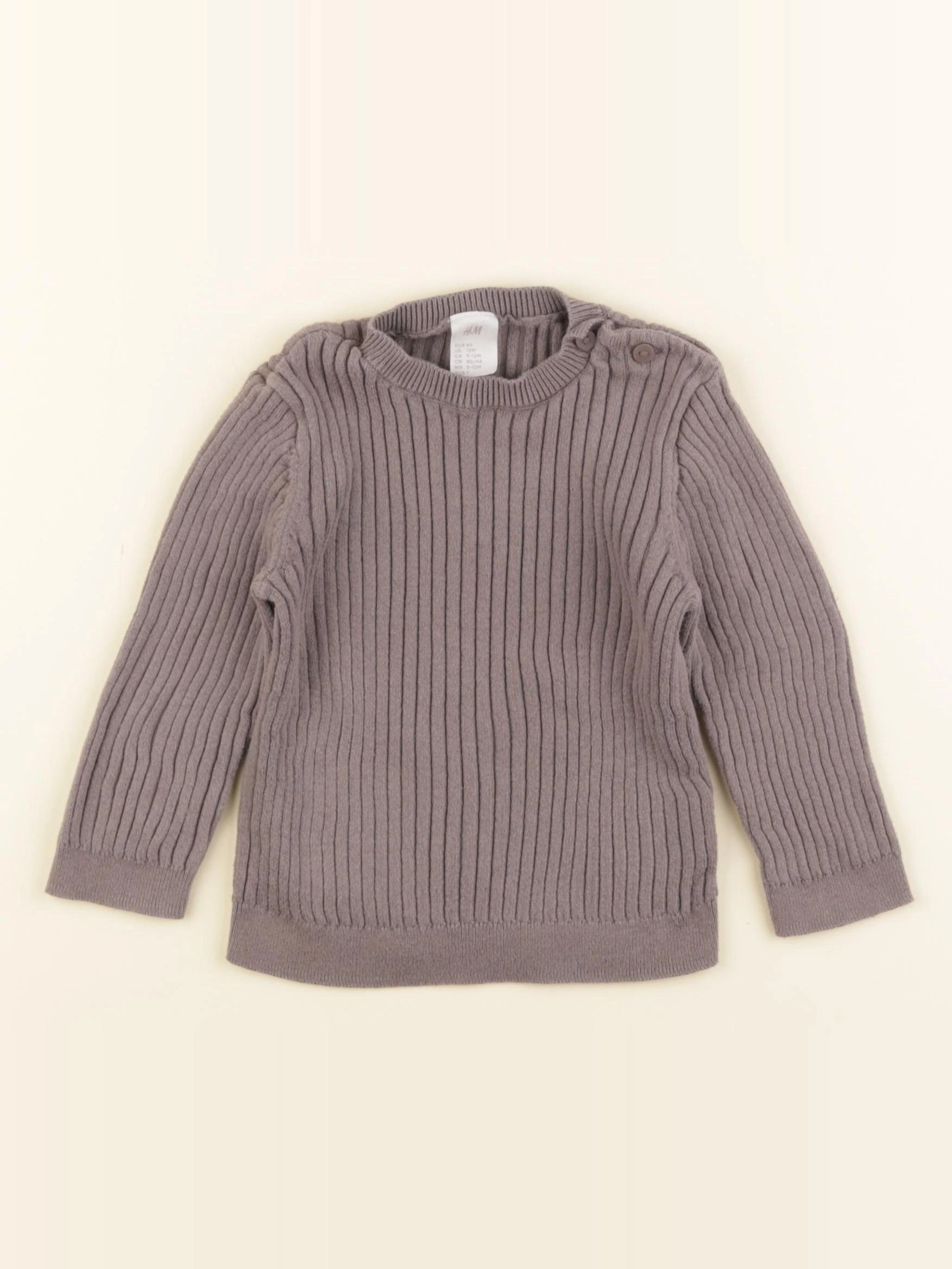 H&M - pull gris - 9/12 mois