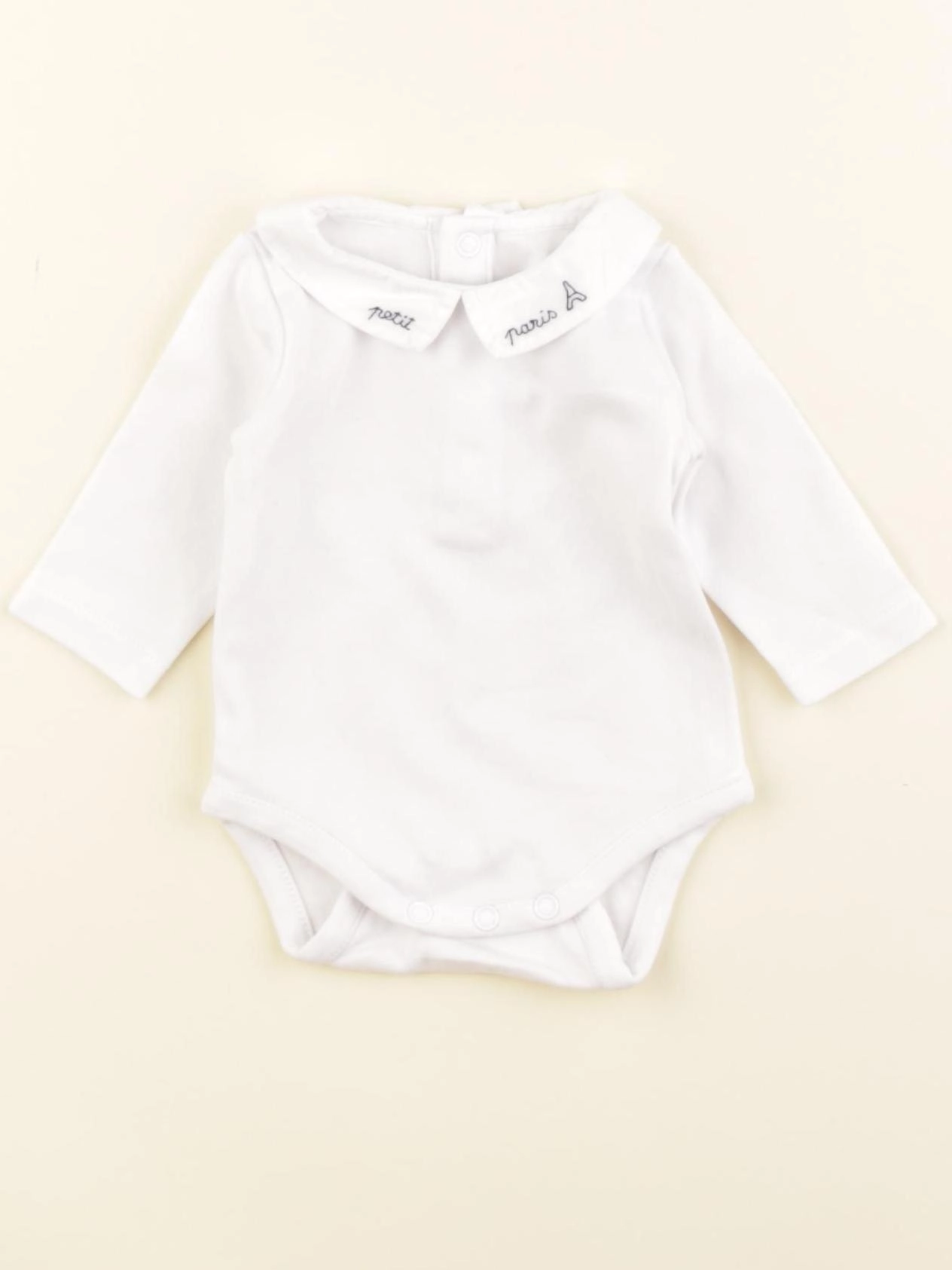 Jacadi - body à col blanc - 1 mois