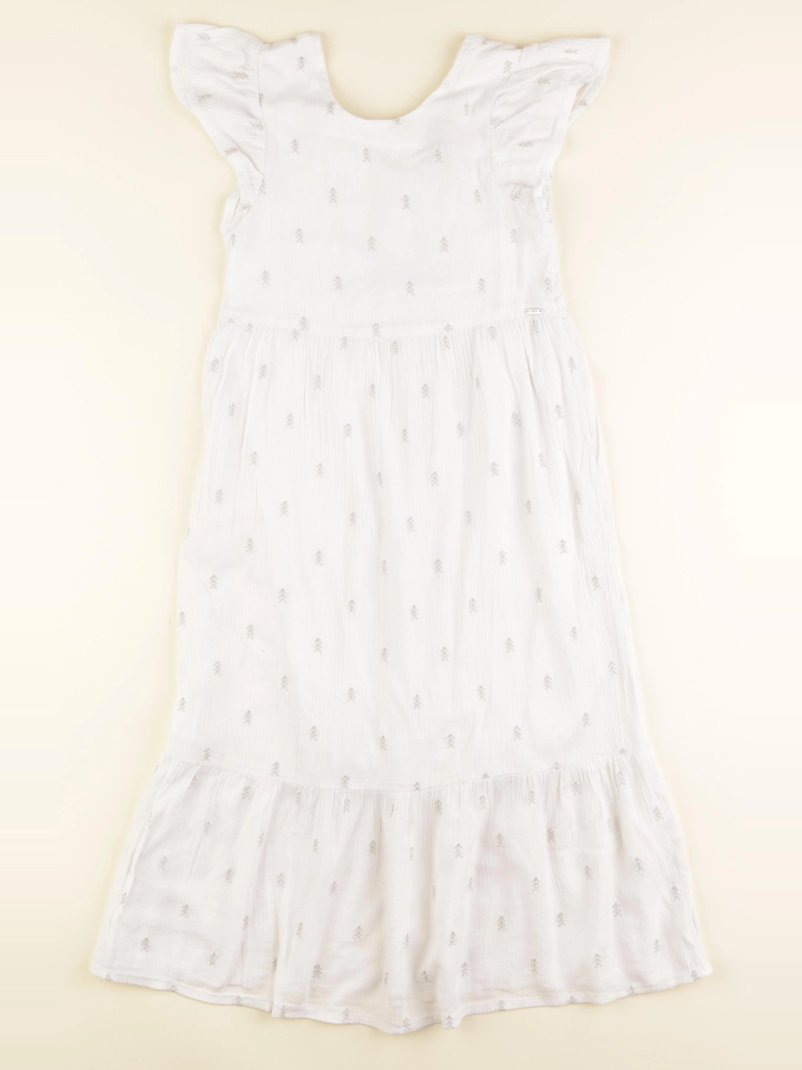 IKKS - robe blanc, or - 6 ans