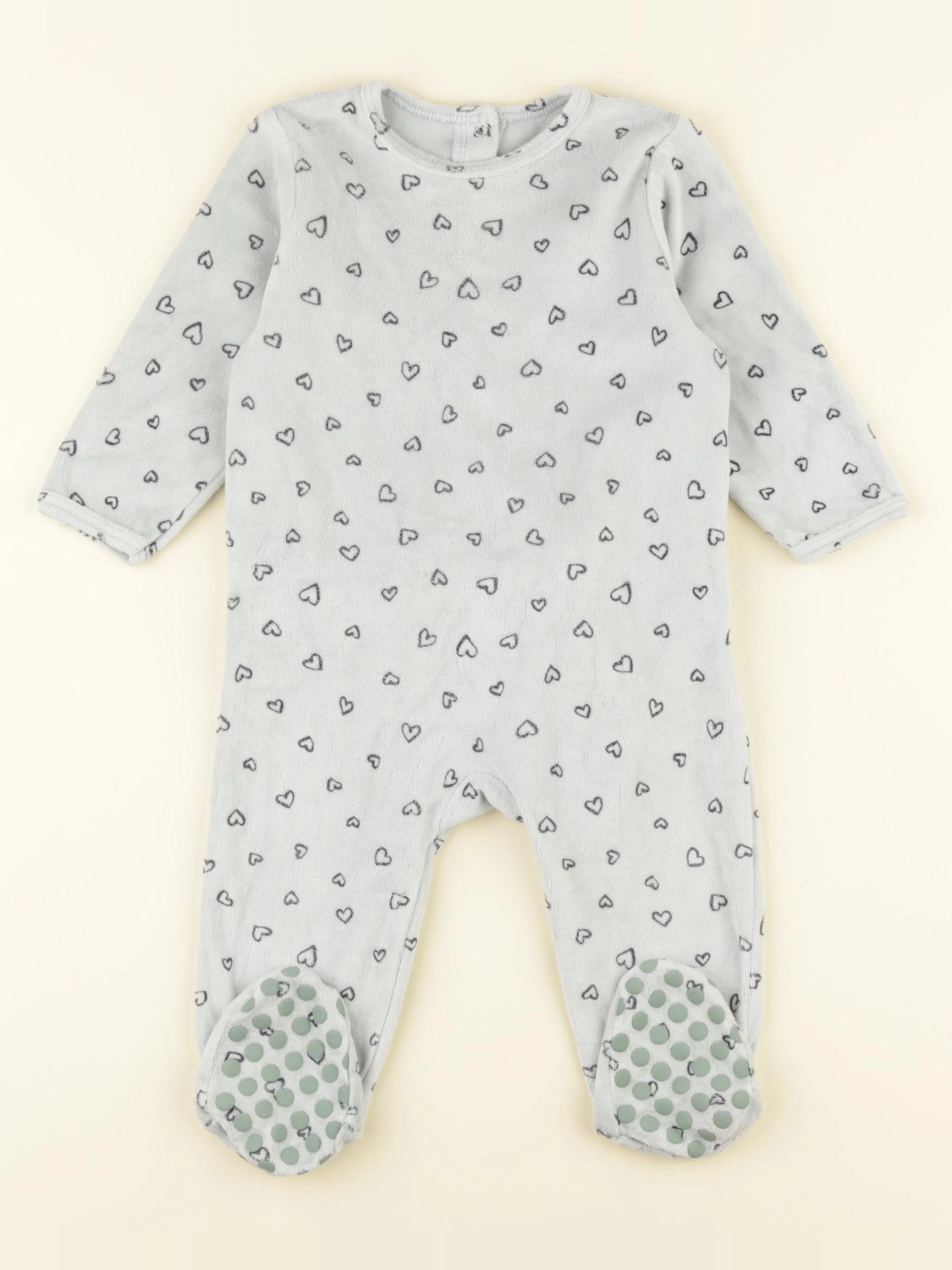 Vertbaudet - pyjama velours vert - 12 mois