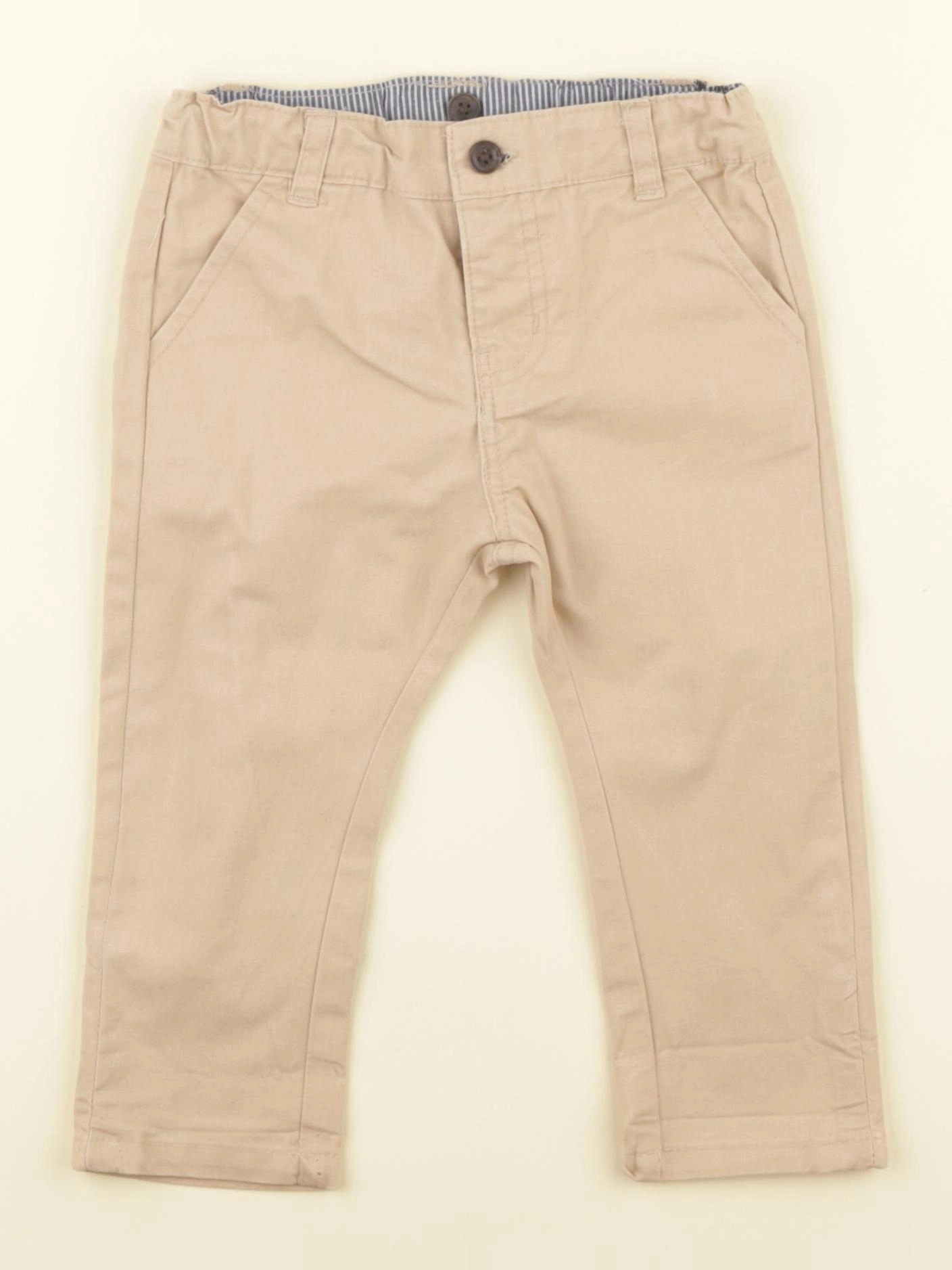 Vertbaudet - pantalon beige - 9 mois