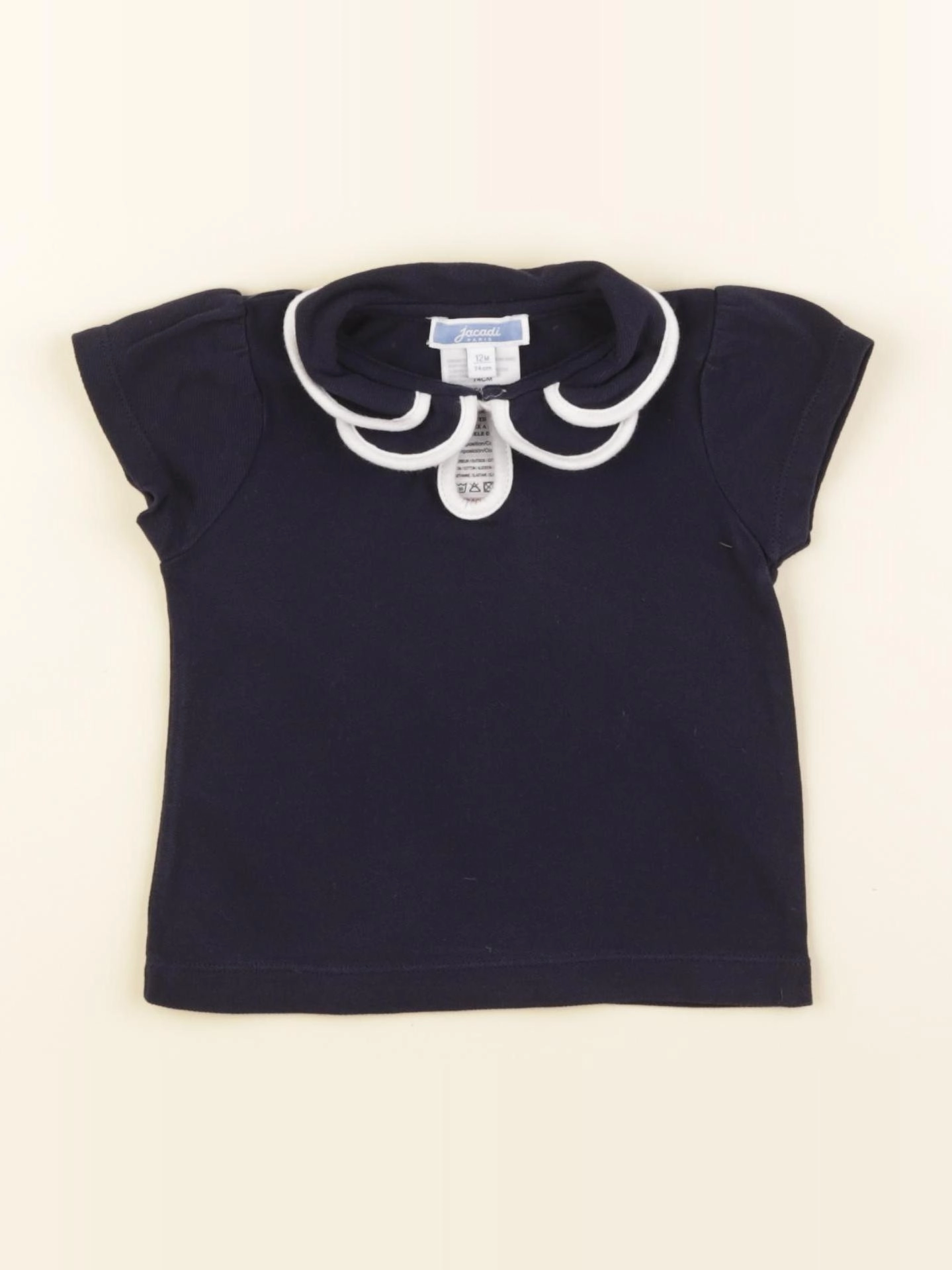 Jacadi - polo bleu - 12 mois