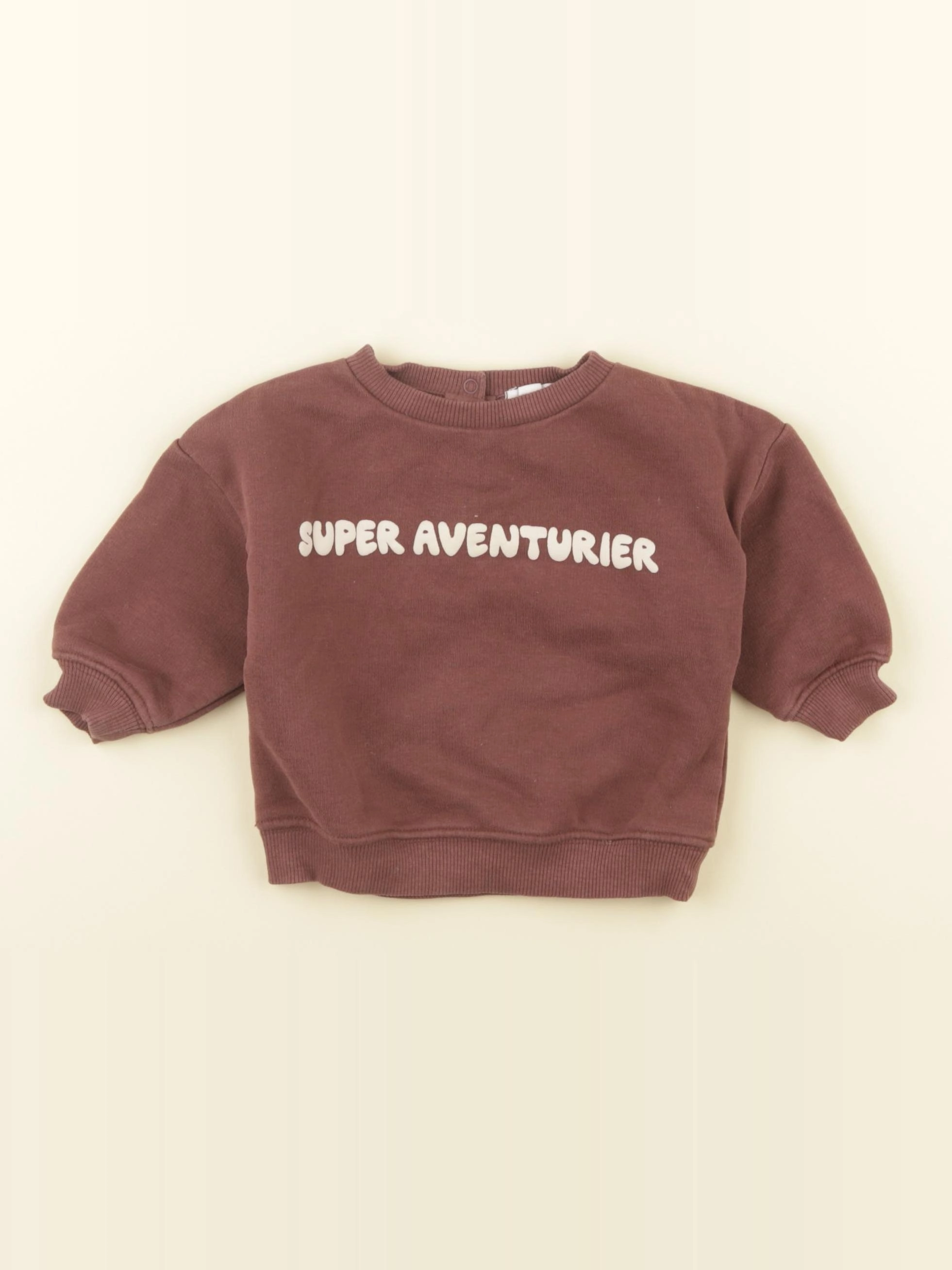 Vertbaudet - sweat marron - 6 mois