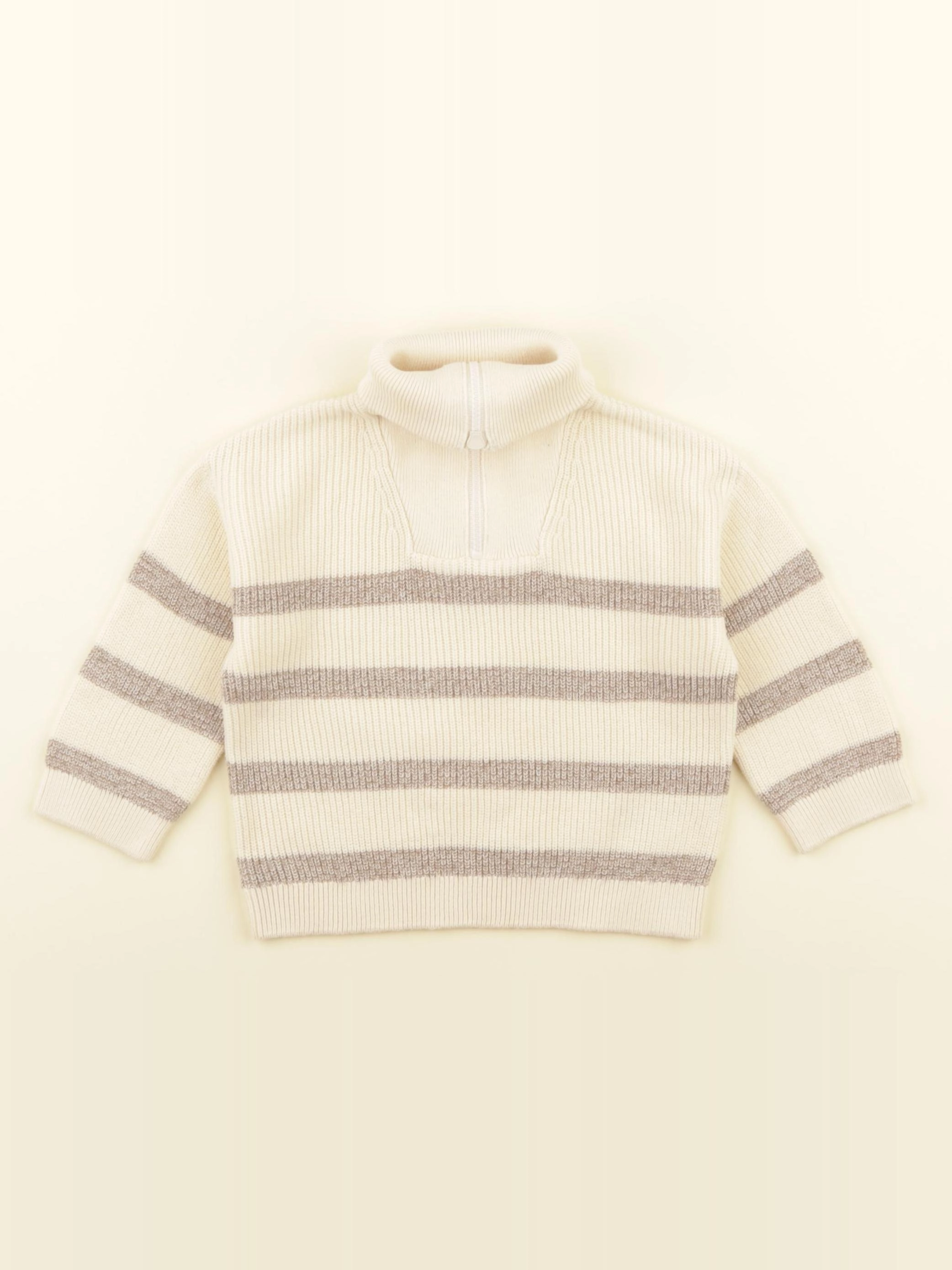 Vertbaudet - pull beige - 12 mois