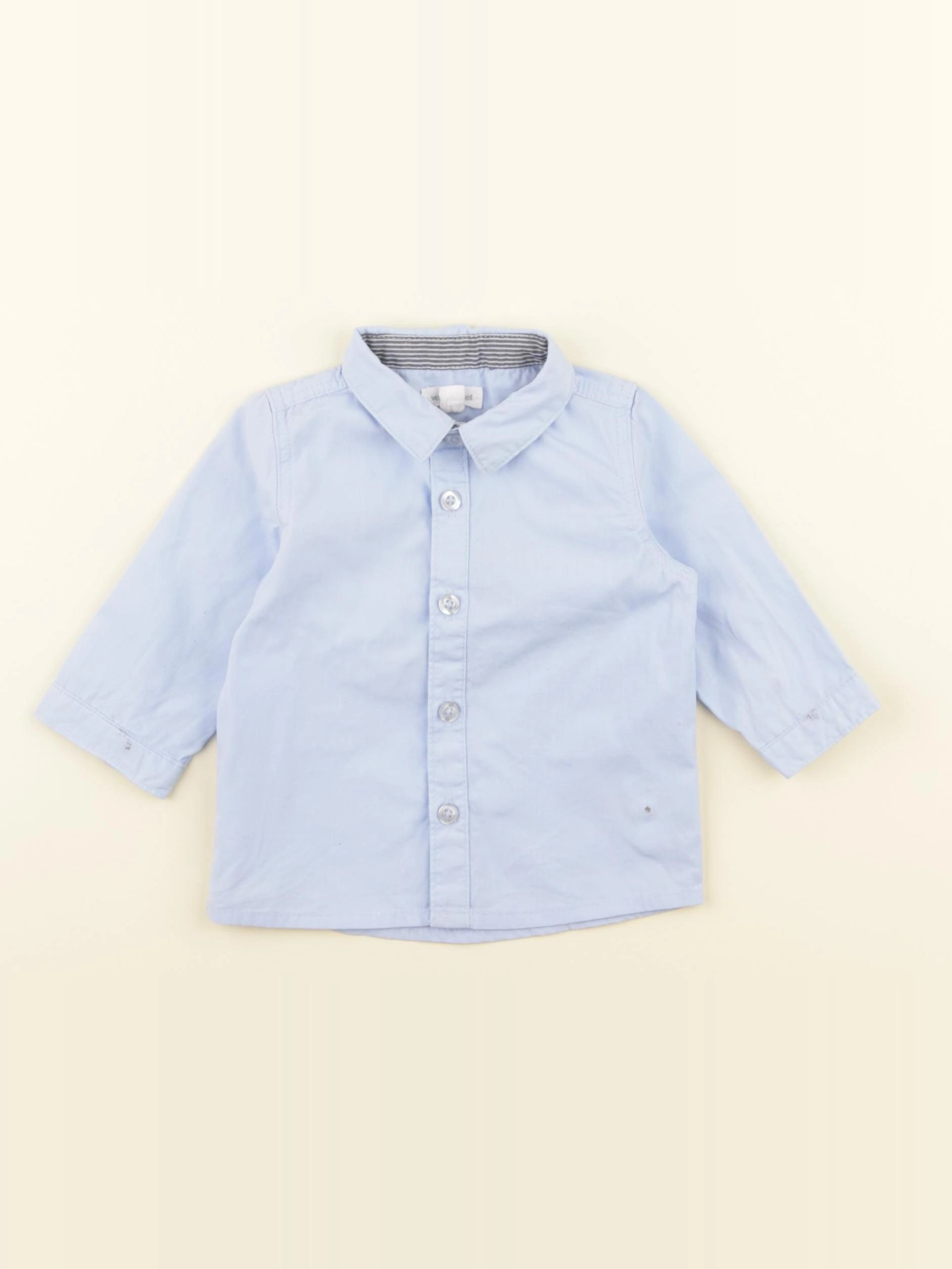 Vertbaudet - chemise bleu - 3 mois