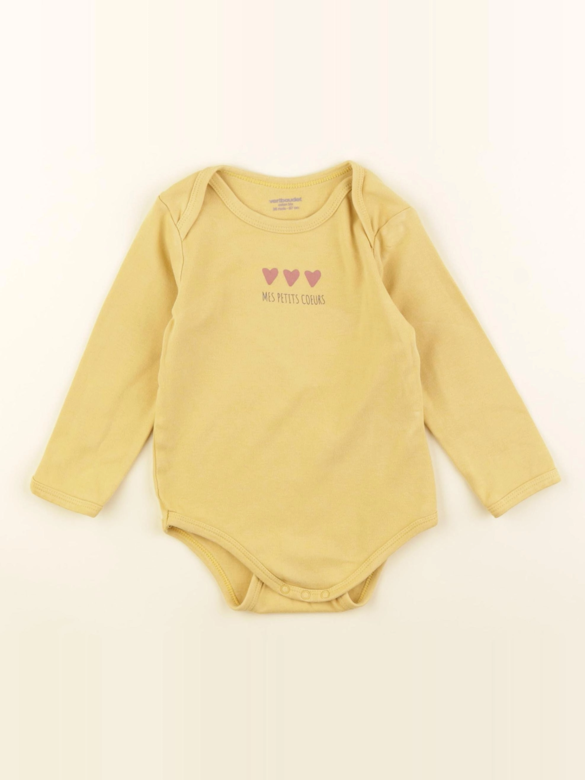 Vertbaudet - body jaune - 36 mois