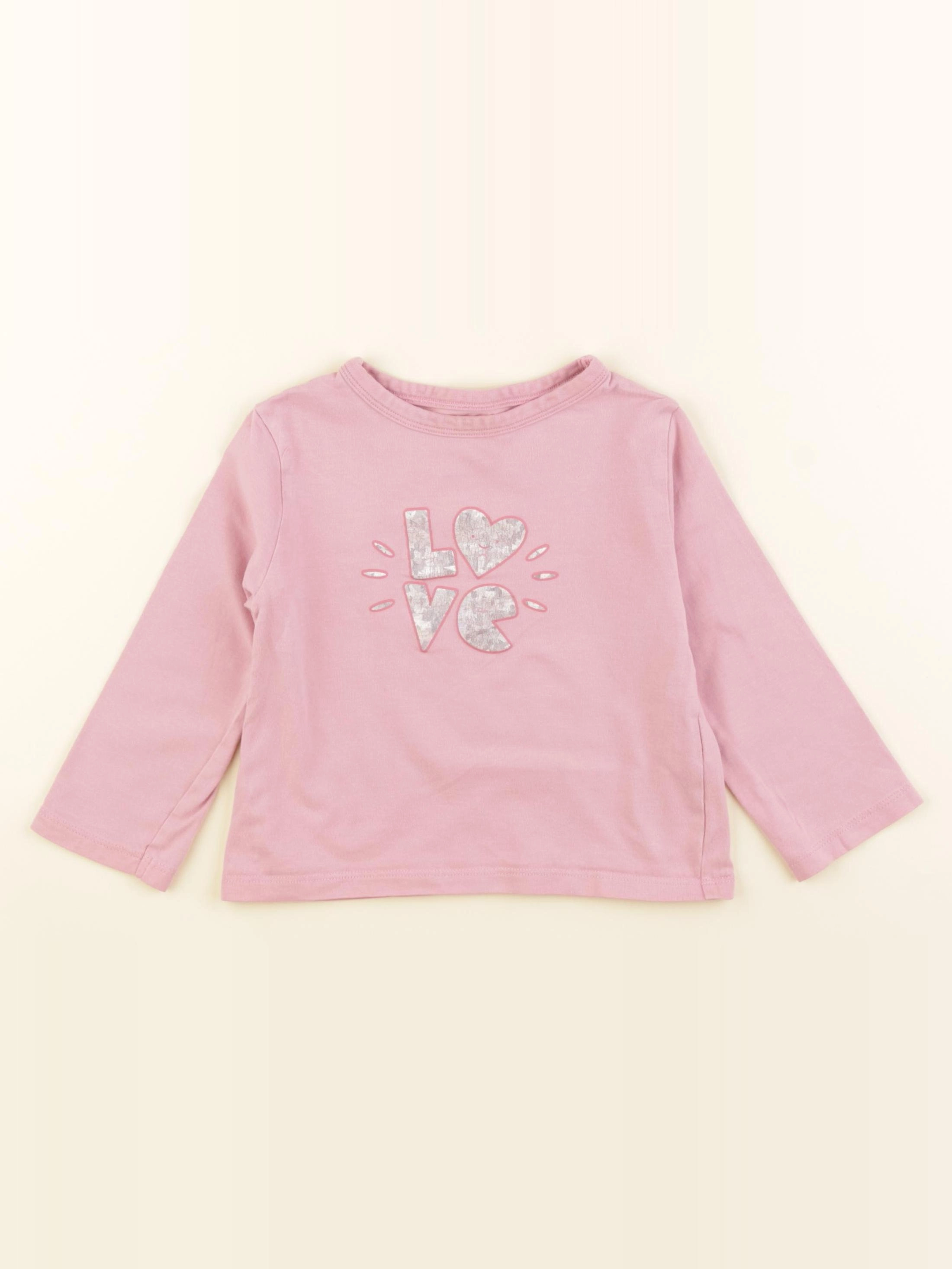 Vertbaudet - tee-shirt rose - 3 ans