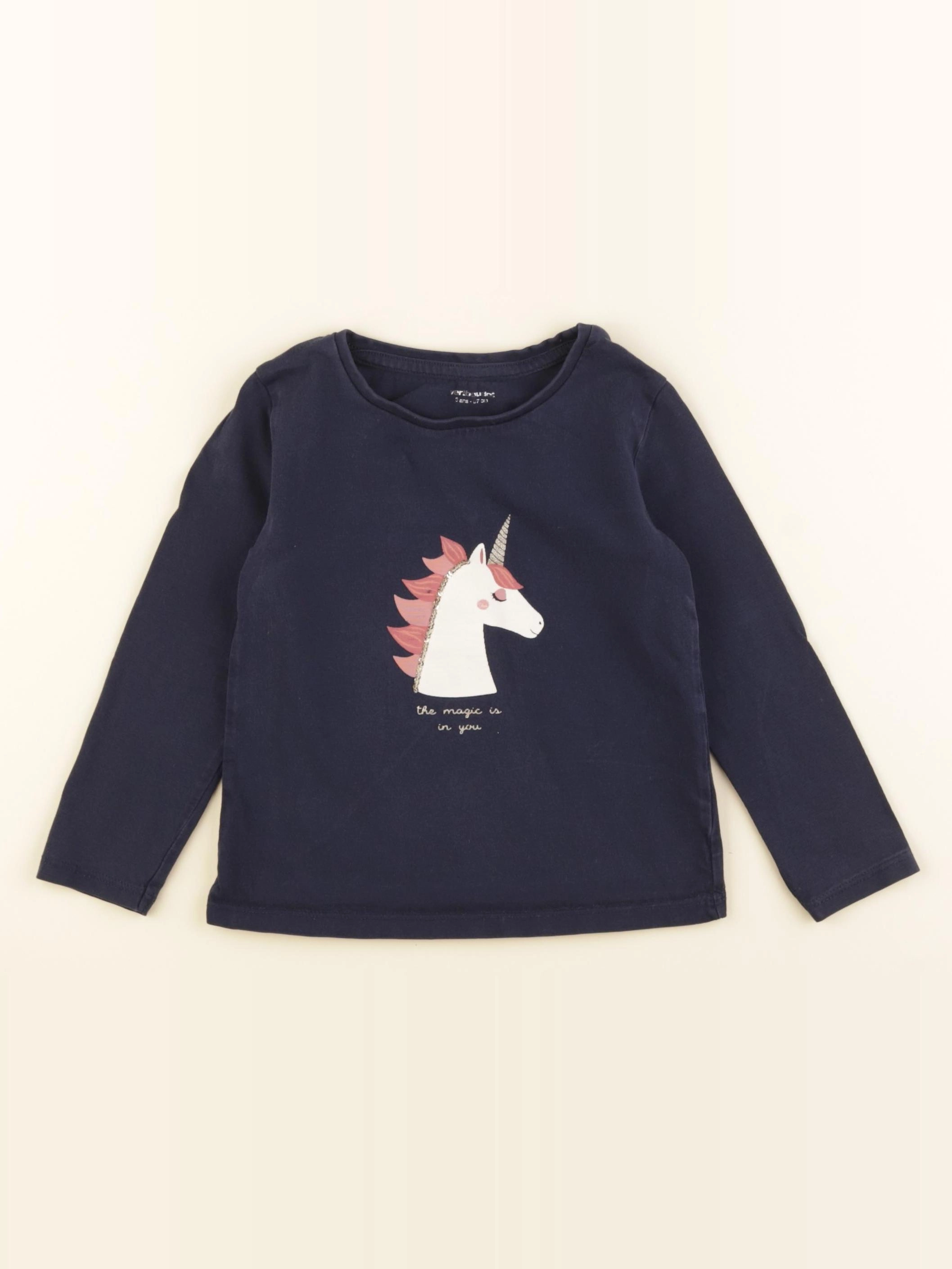 Vertbaudet - tee-shirt bleu - 3 ans