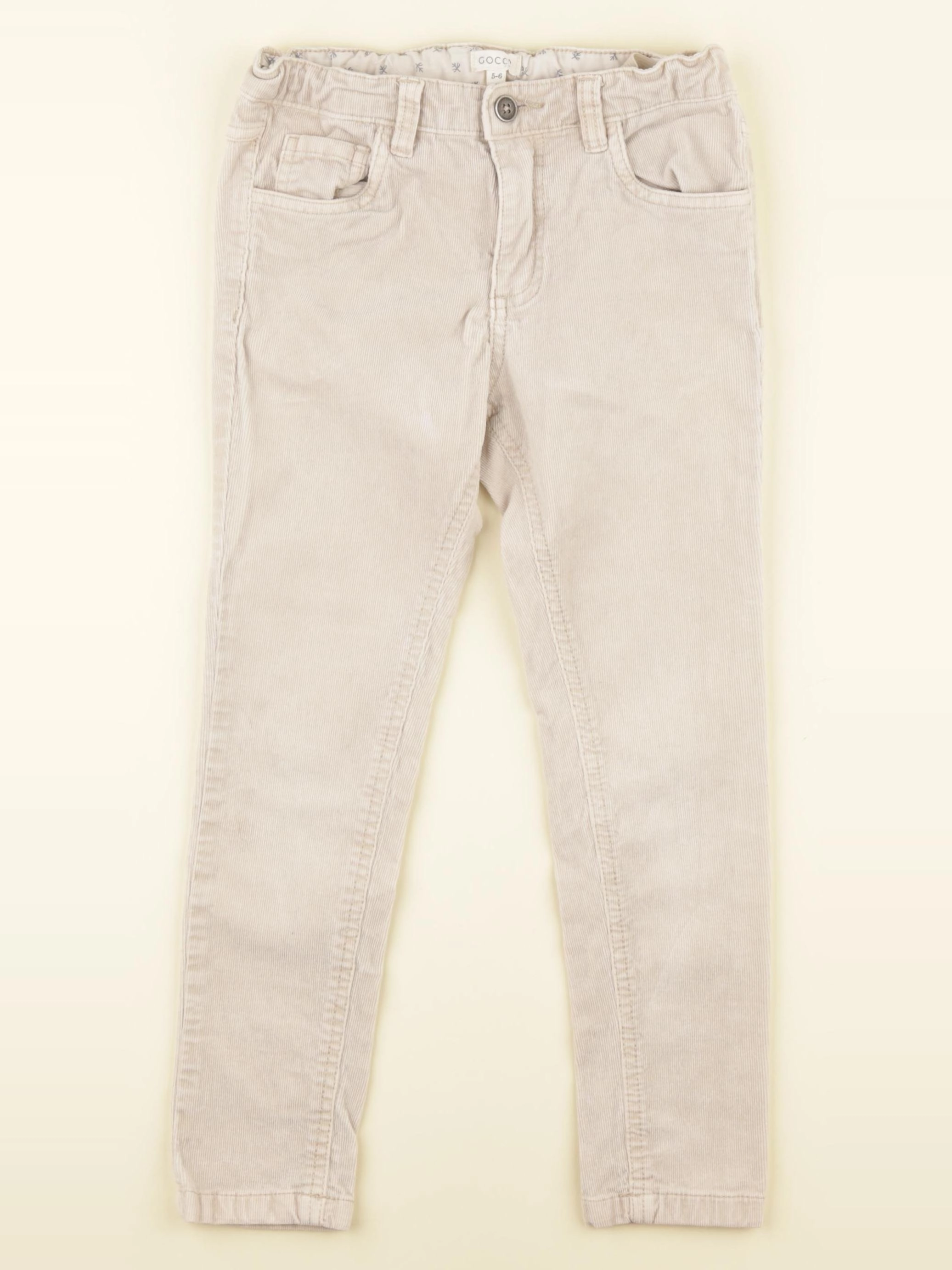 Gocco - pantalon beige - 5/6 ans