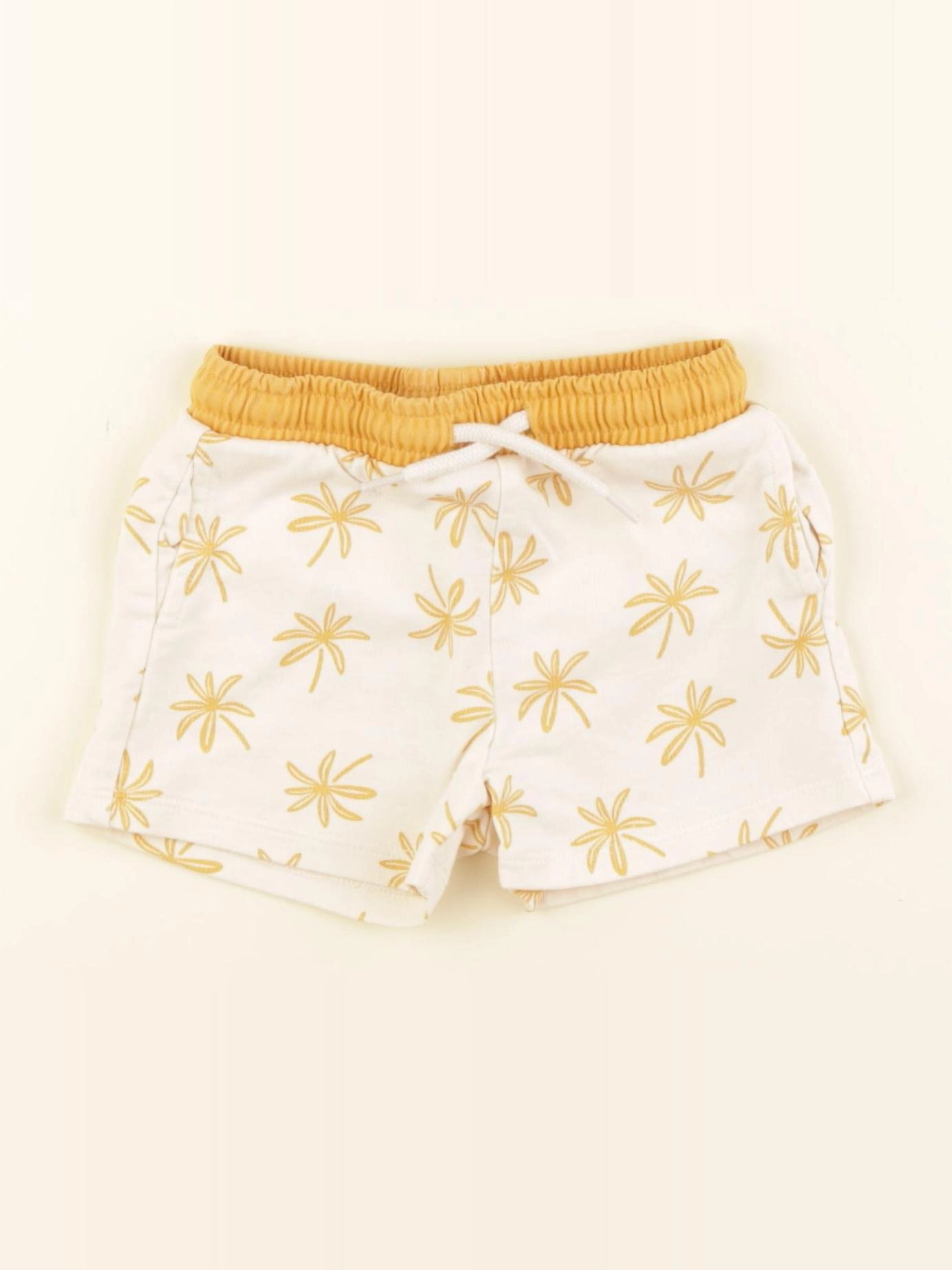 Vertbaudet - short jaune, beige - 12 mois