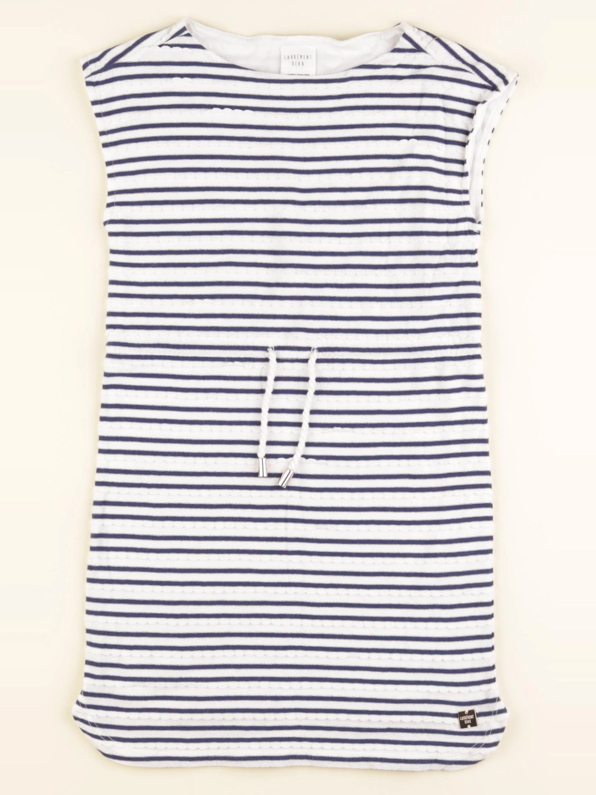 Carrément Beau - robe blanc, bleu - 6 ans