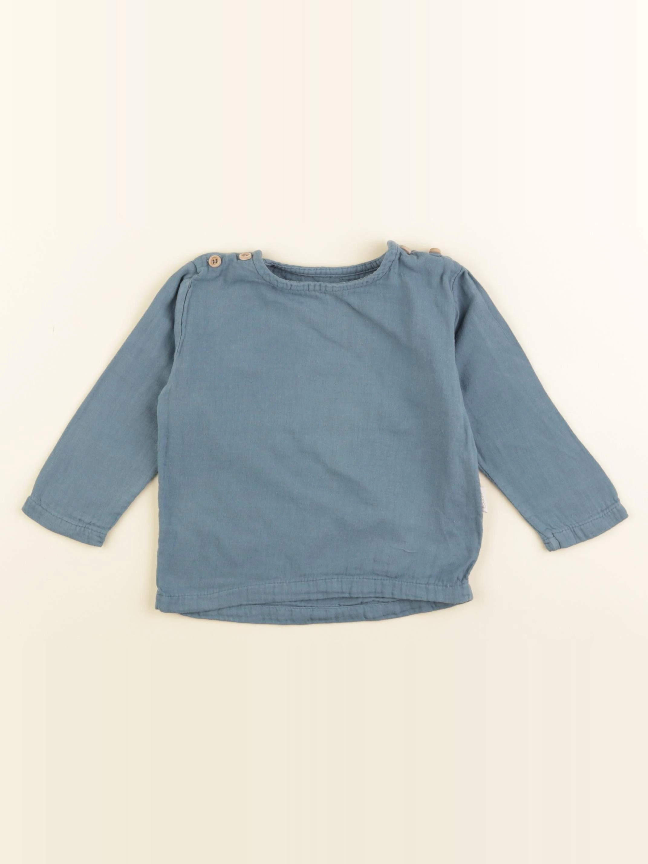Poudre Organic - blouse bleu - 18 mois