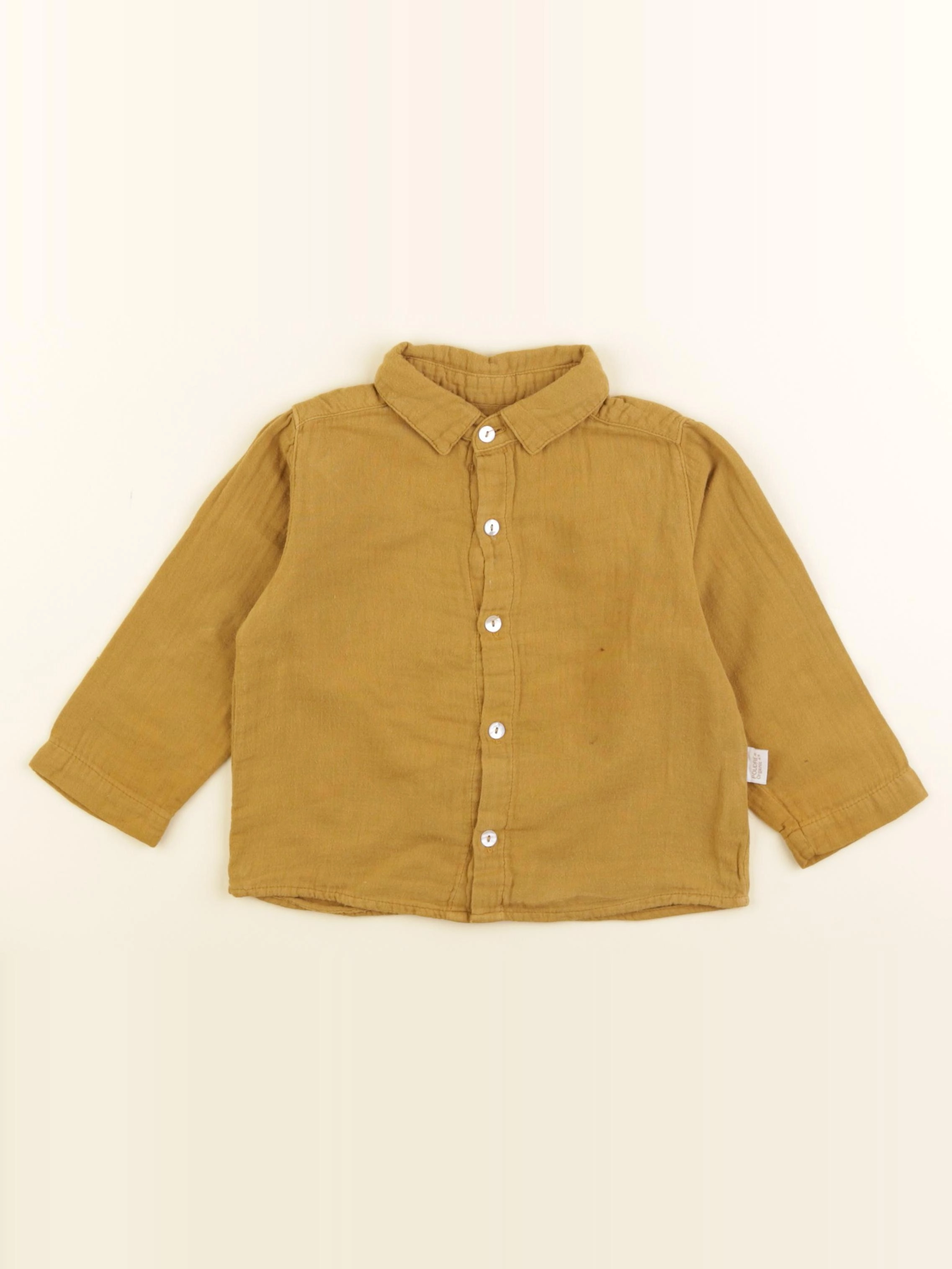 Poudre Organic - chemise jaune - 12 mois