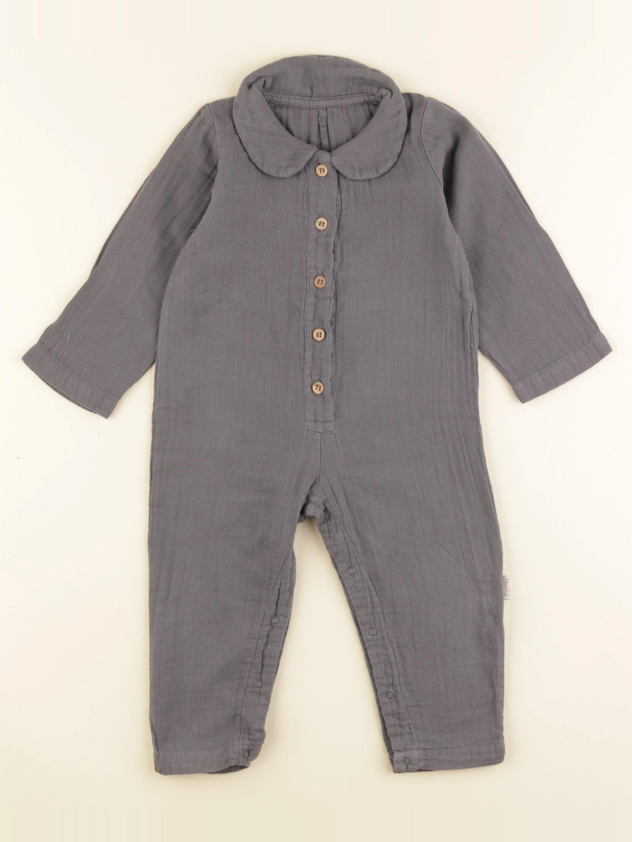 Poudre Organic - combinaison gris - 18 mois