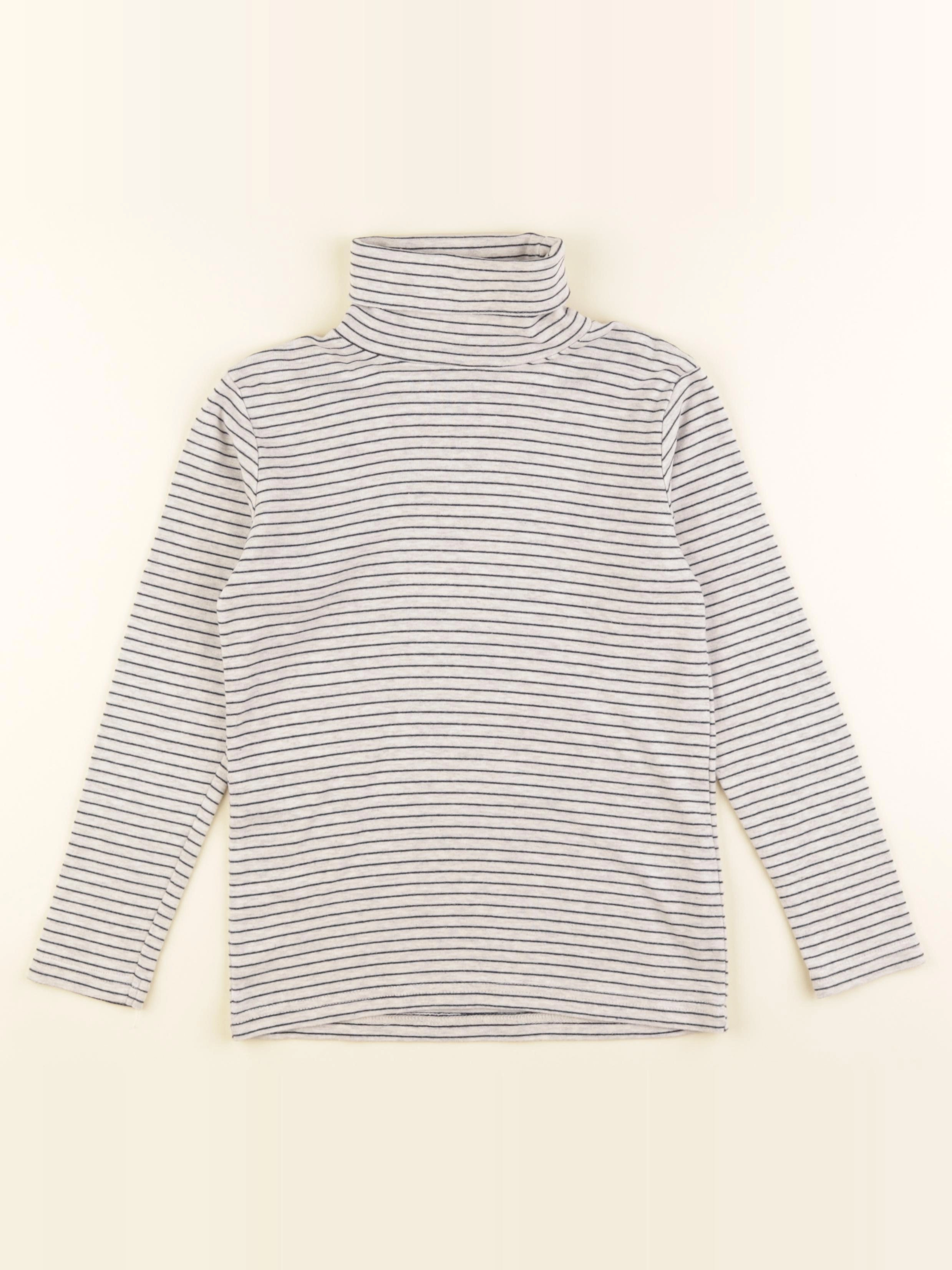 Vertbaudet - sous-pull bleu, beige - 10 ans