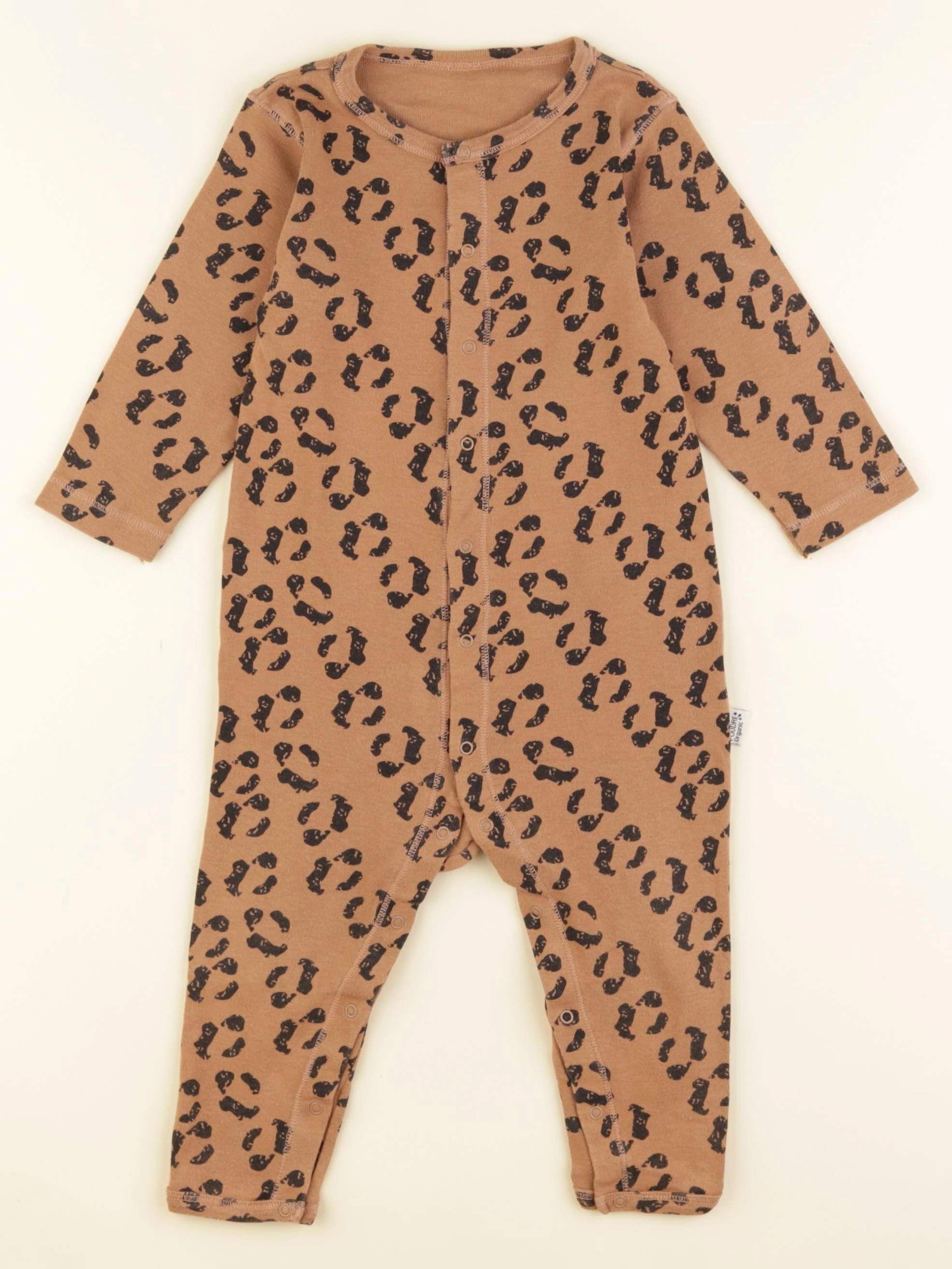 Poudre Organic - combinaison marron - 18 mois