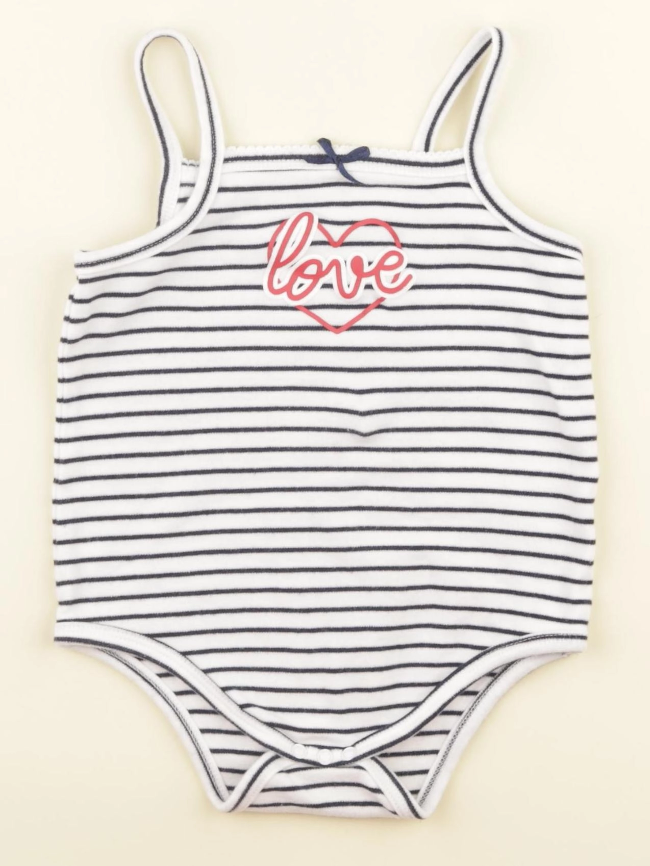 Vertbaudet - body blanc, bleu - 36 mois