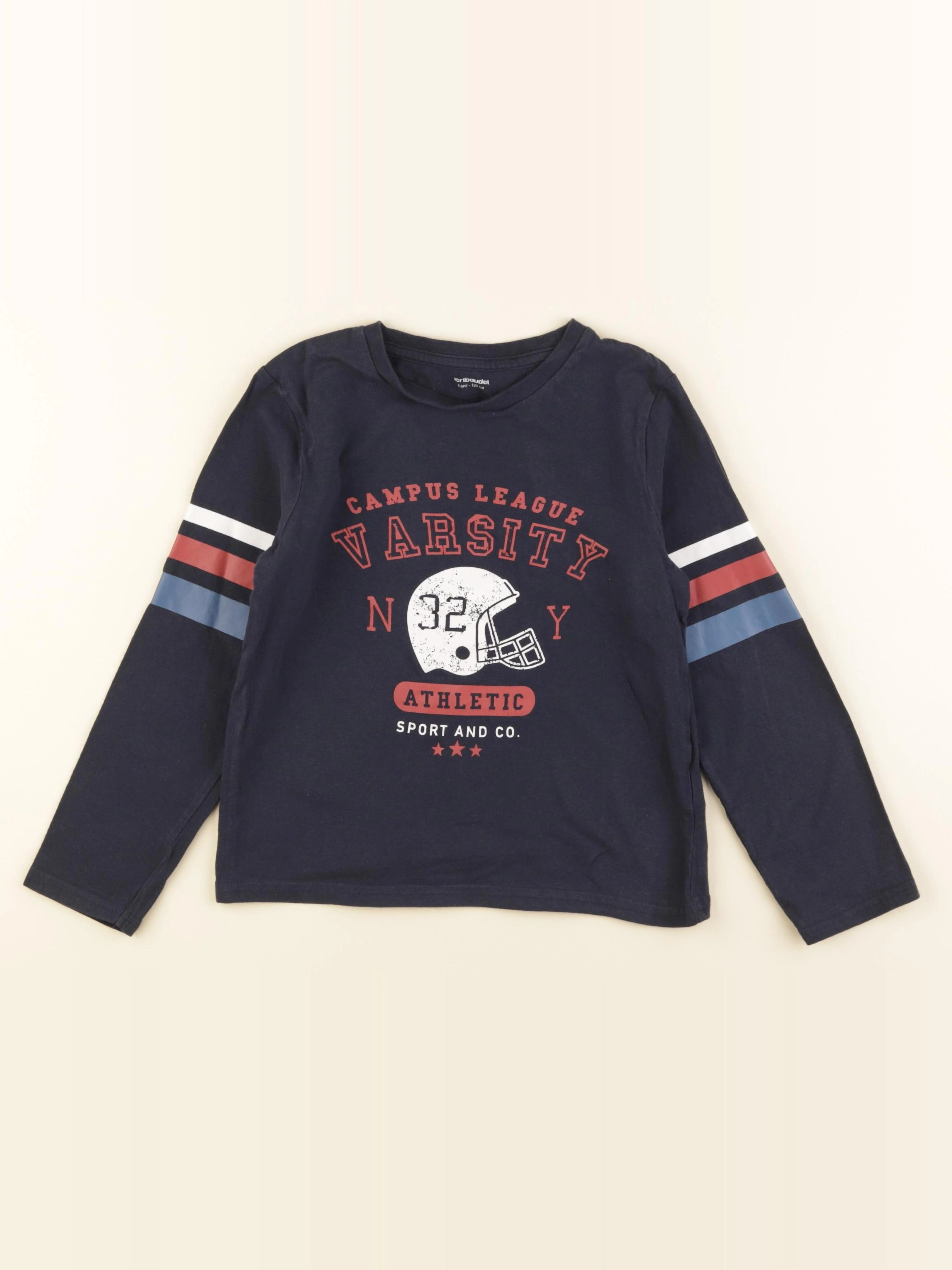 Vertbaudet - tee-shirt bleu - 8 ans