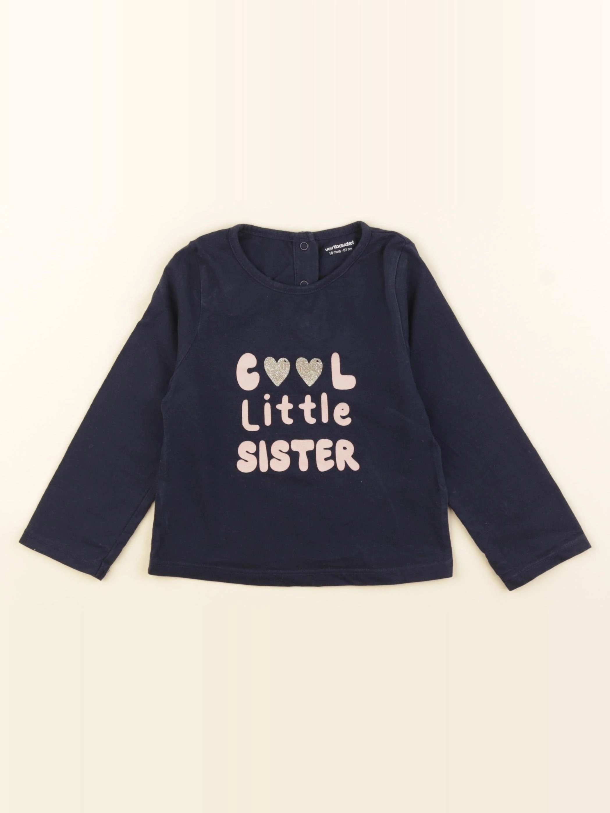 Vertbaudet - tee-shirt bleu - 18 mois