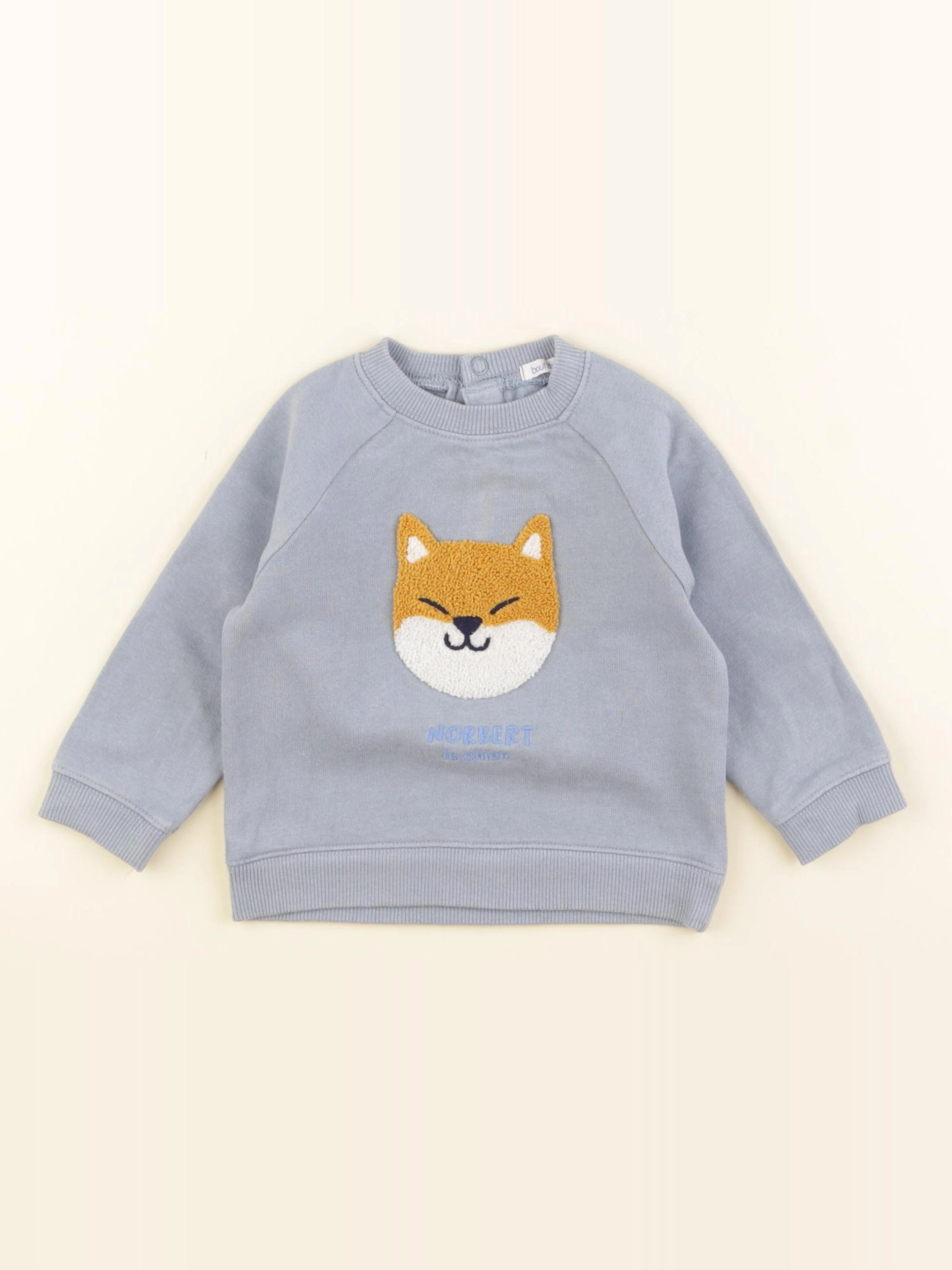 Boutchou - sweat bleu - 12 mois
