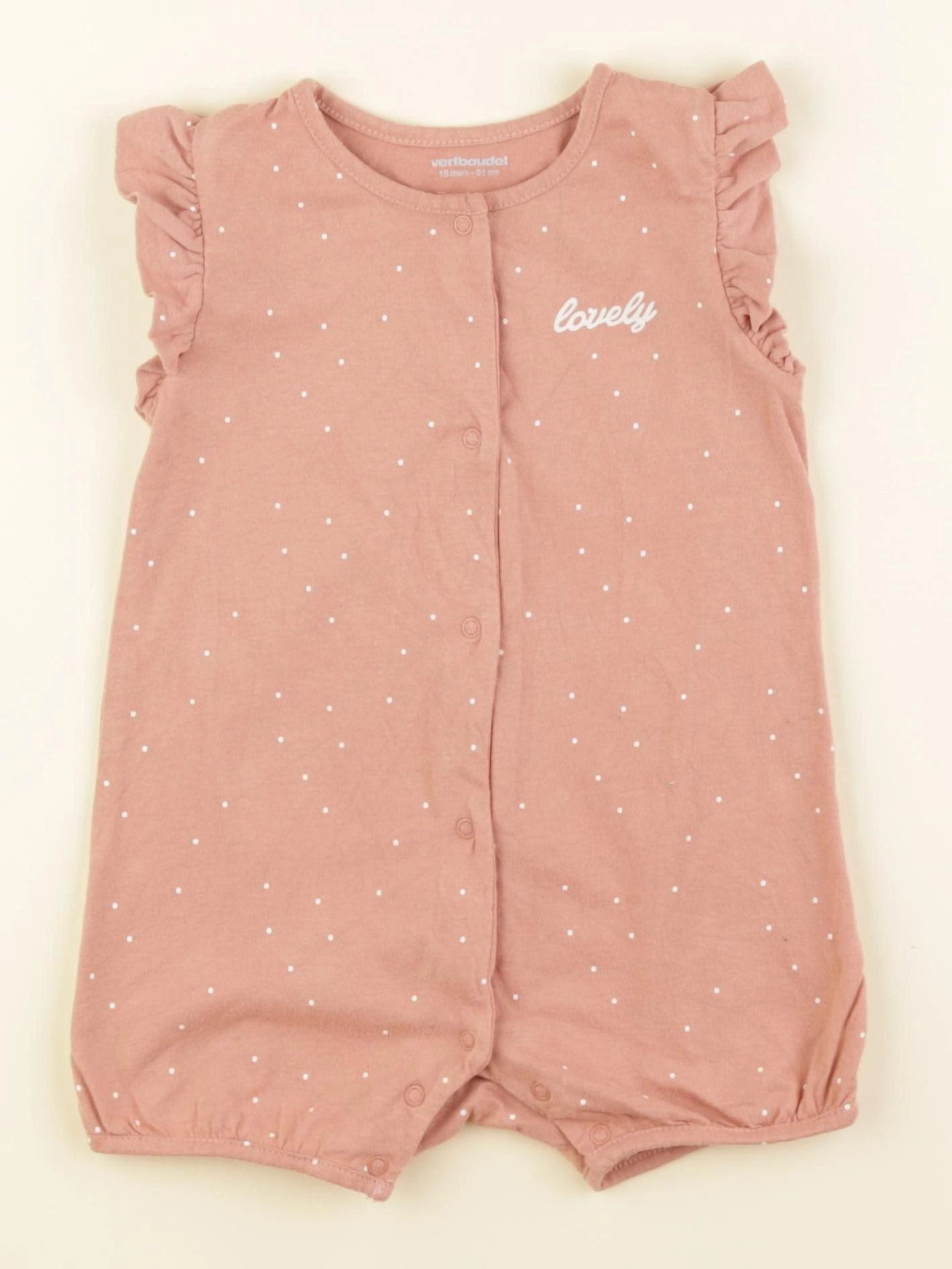 Vertbaudet - combinaison rose - 18 mois