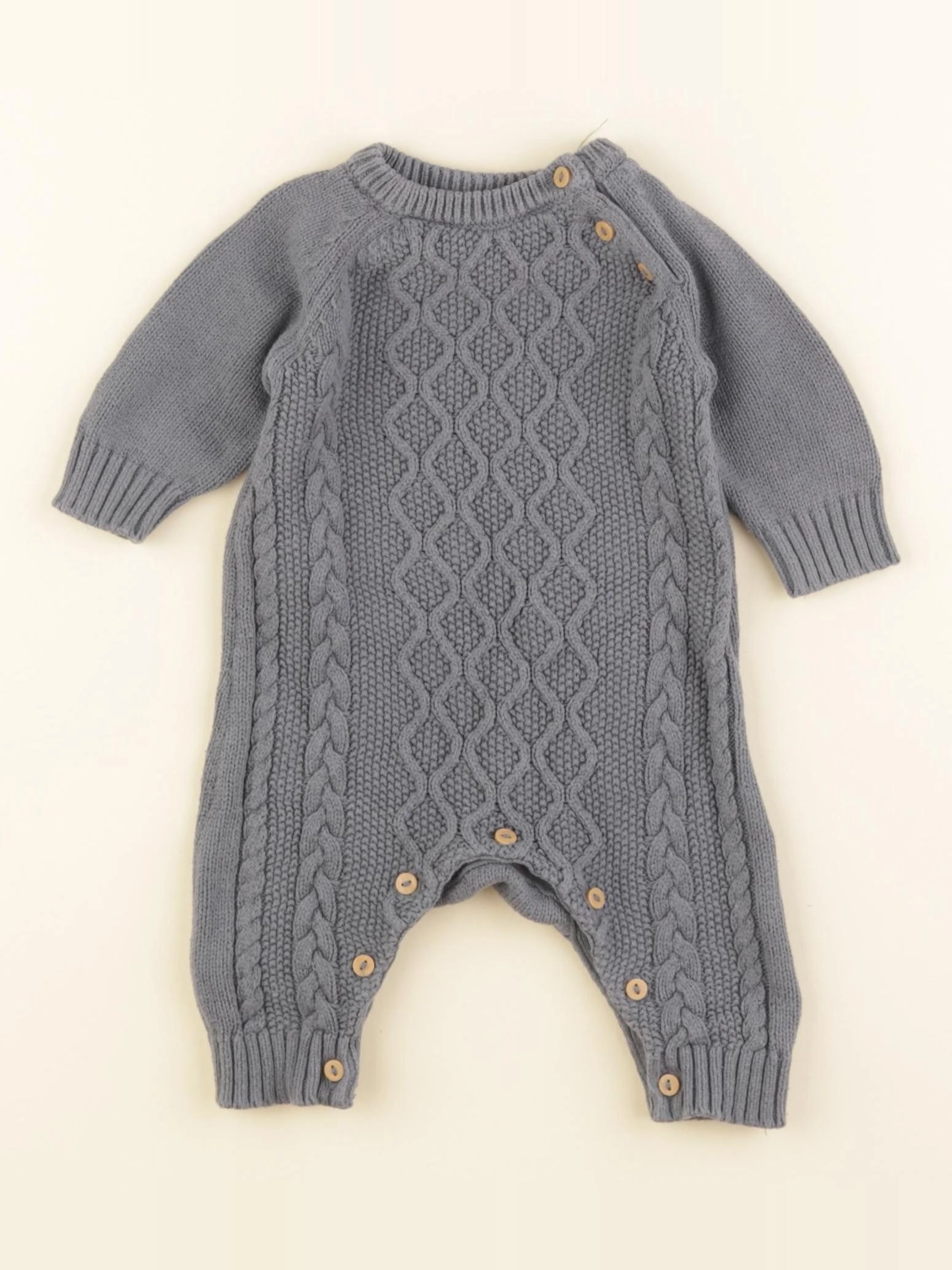 H&M - combinaison bleu - 0/1 mois