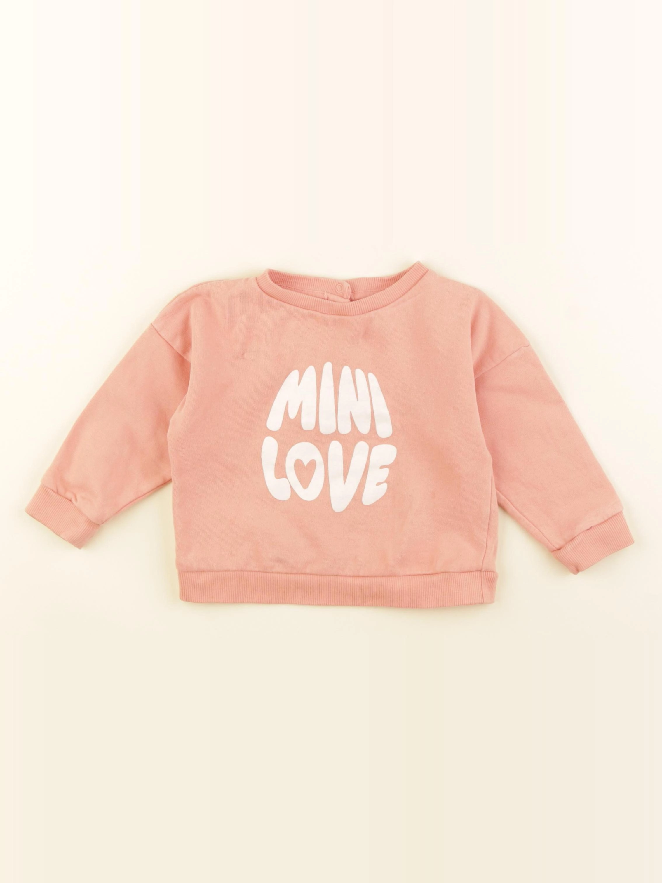 Vertbaudet - sweat rose - 18 mois