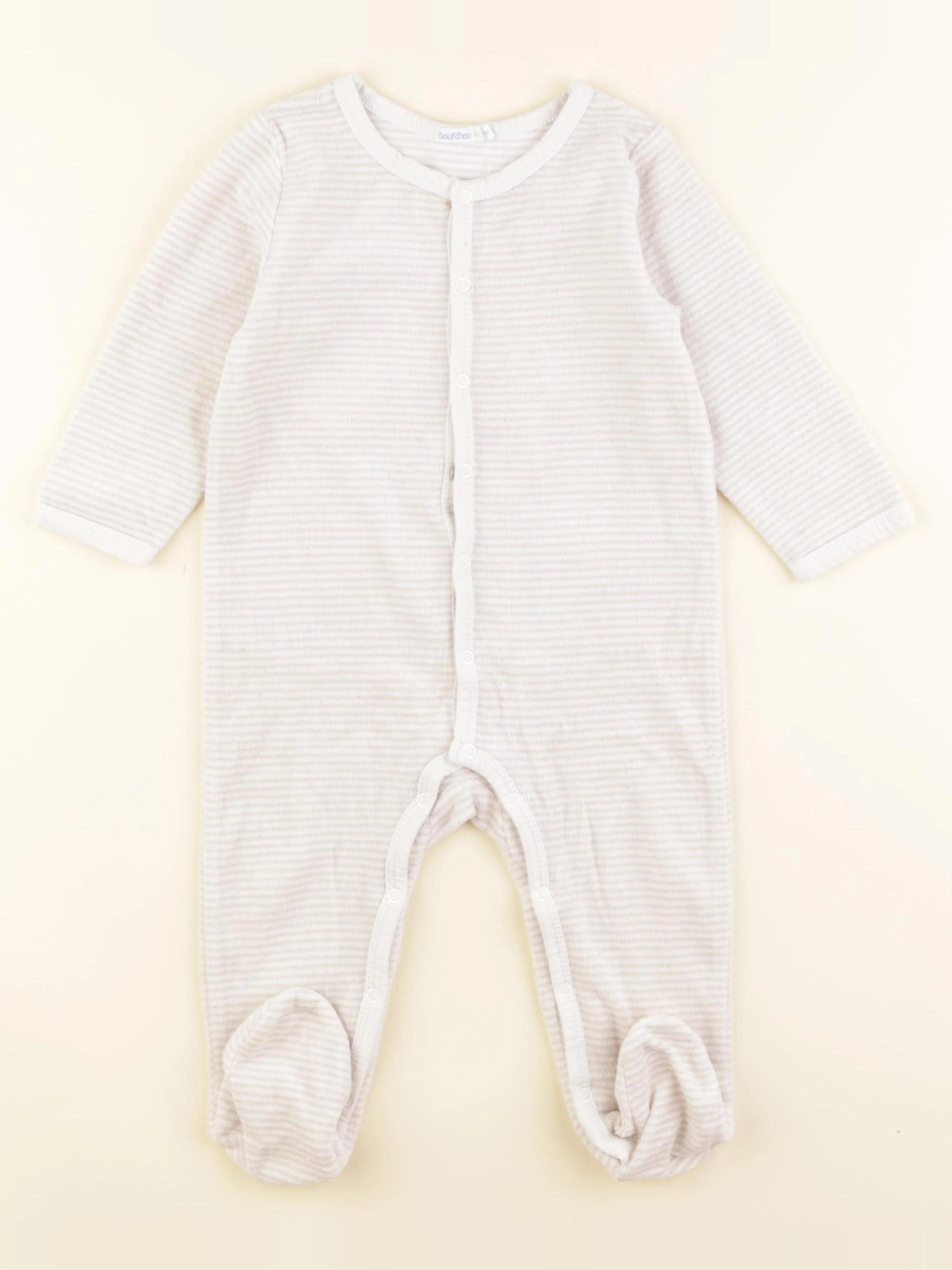 Boutchou - pyjama velours beige - 12 mois