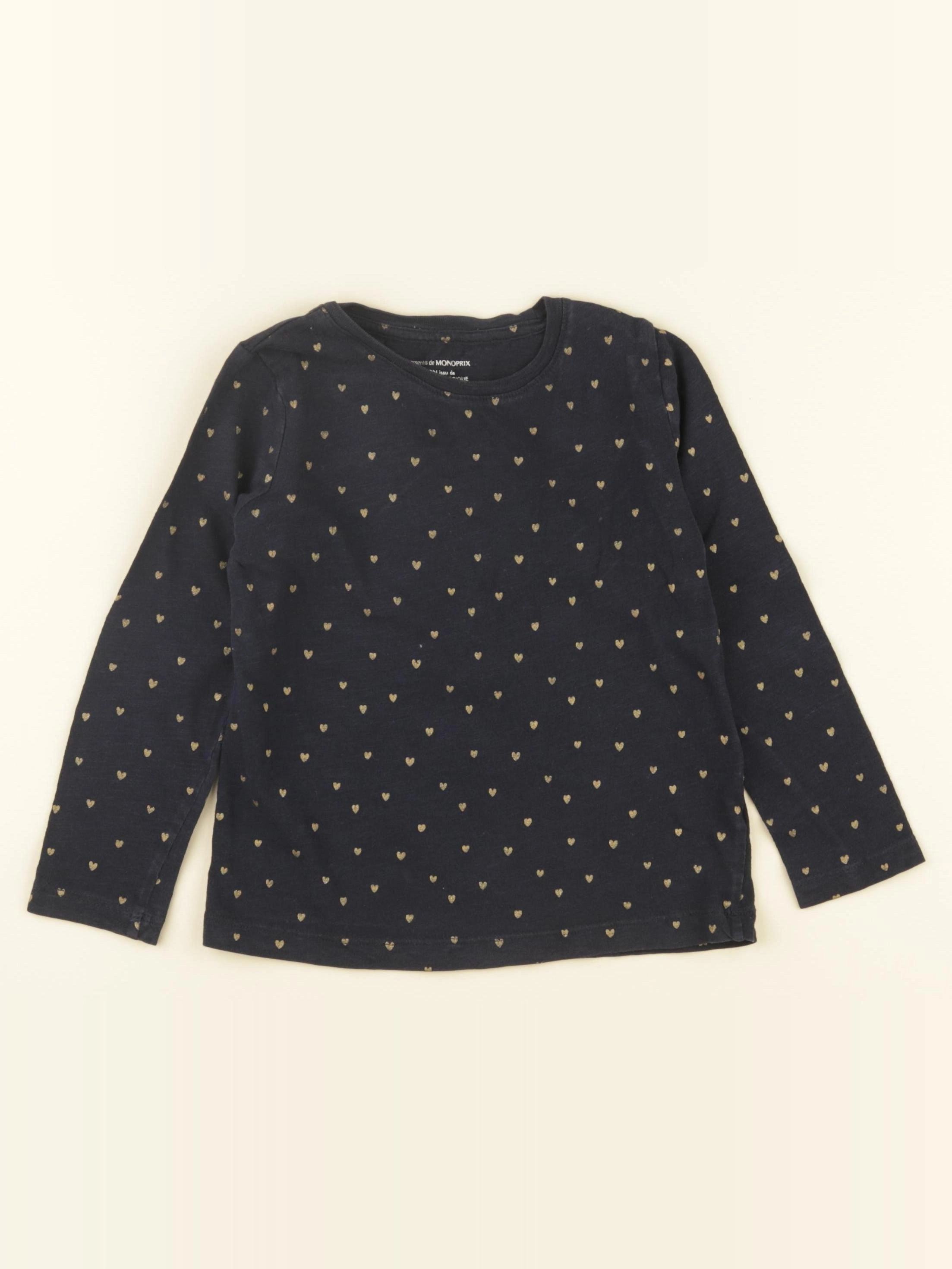 Monoprix - tee-shirt bleu, or - 5 ans
