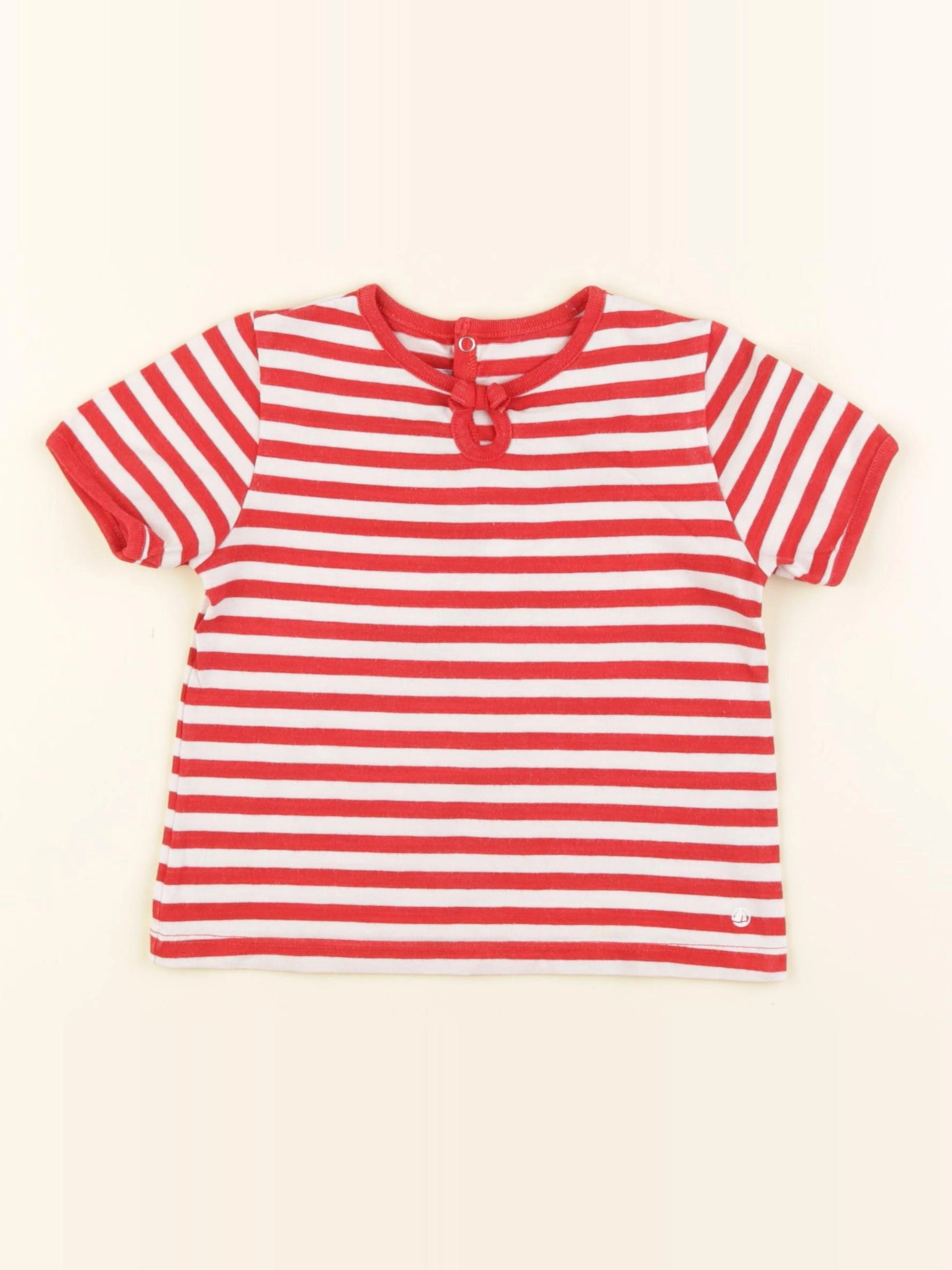Petit Bateau - tee-shirt rouge - 24 mois