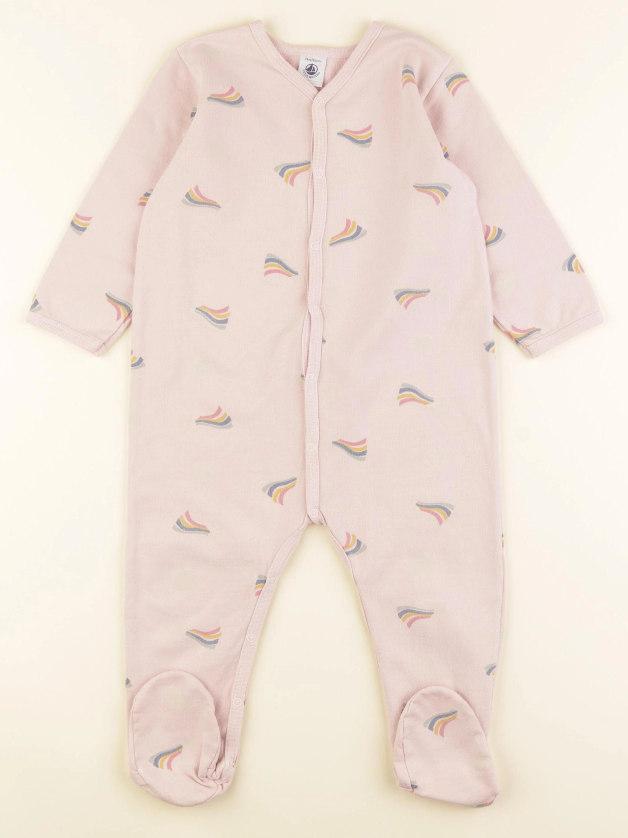 Petit Bateau - pyjama coton rose - 24 mois